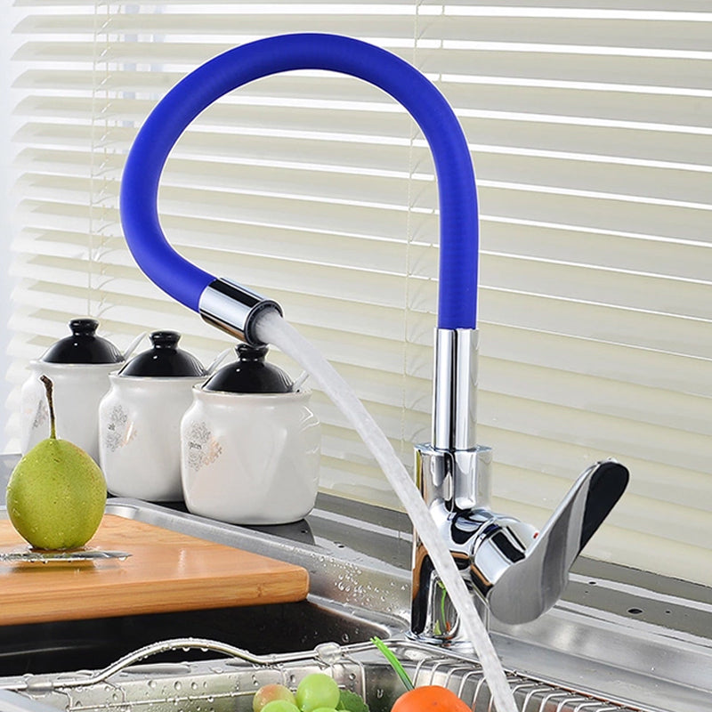 Luna Kitchen Mixer With Flexible Spout (Premium Blue & Chrome 100% made in Germany)