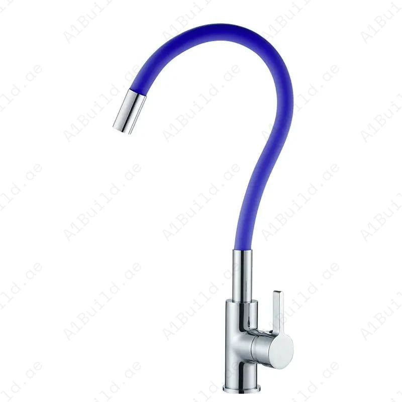 Luna Kitchen Mixer With Flexible Spout (Premium Blue & Chrome 100% made in Germany)