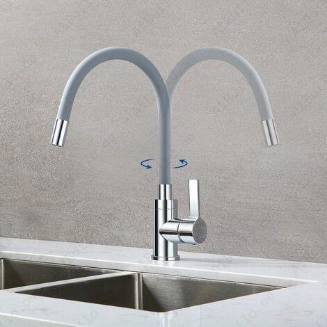 Luna Kitchen Mixer With Flexible Spout (Premium Grey & Chrome 100% made in Germany)