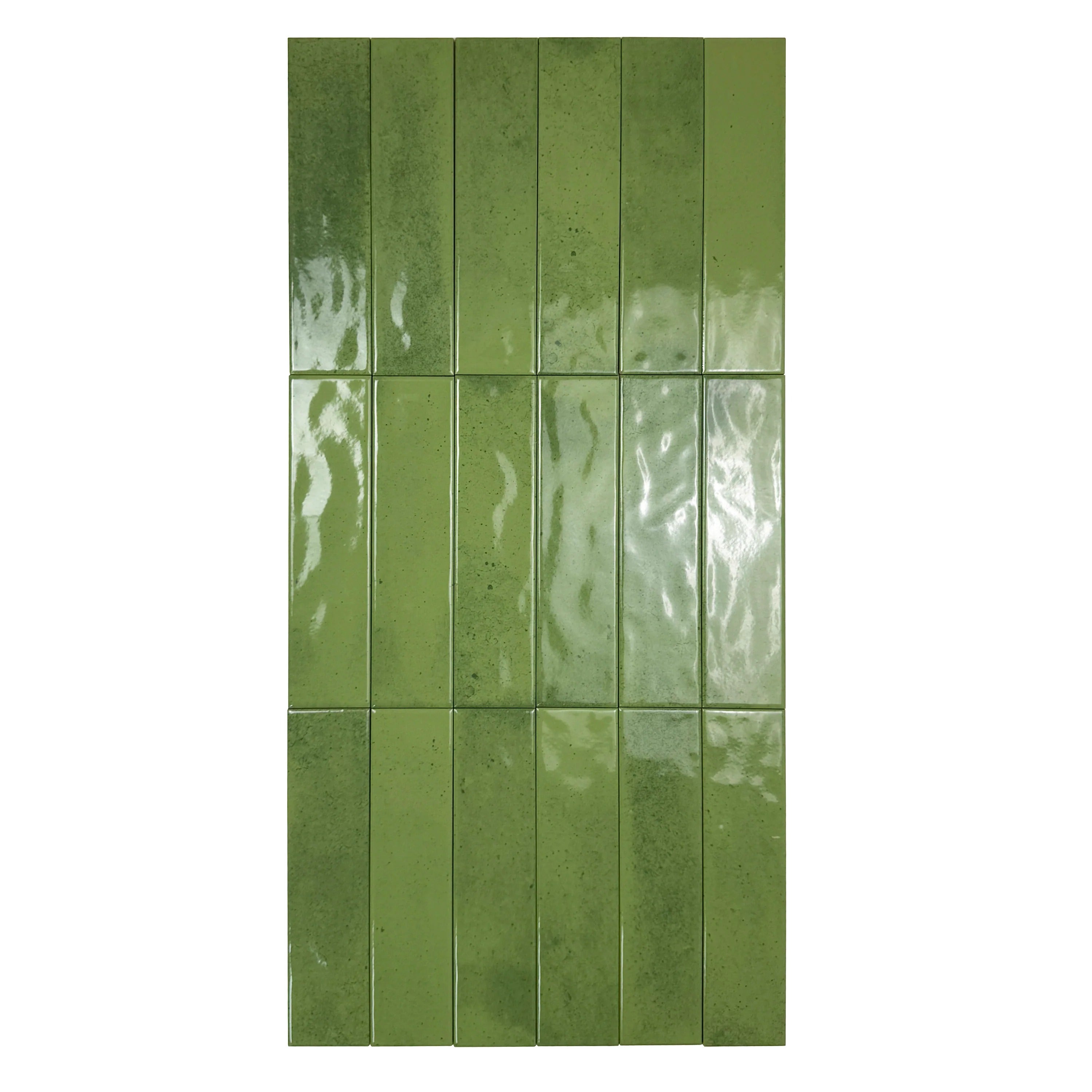 Lustre Vintage Fern Green glossy ceramic tile offers timeless style, high durability, and moisture resistance. Perfect for kitchens, bathrooms, and walls.