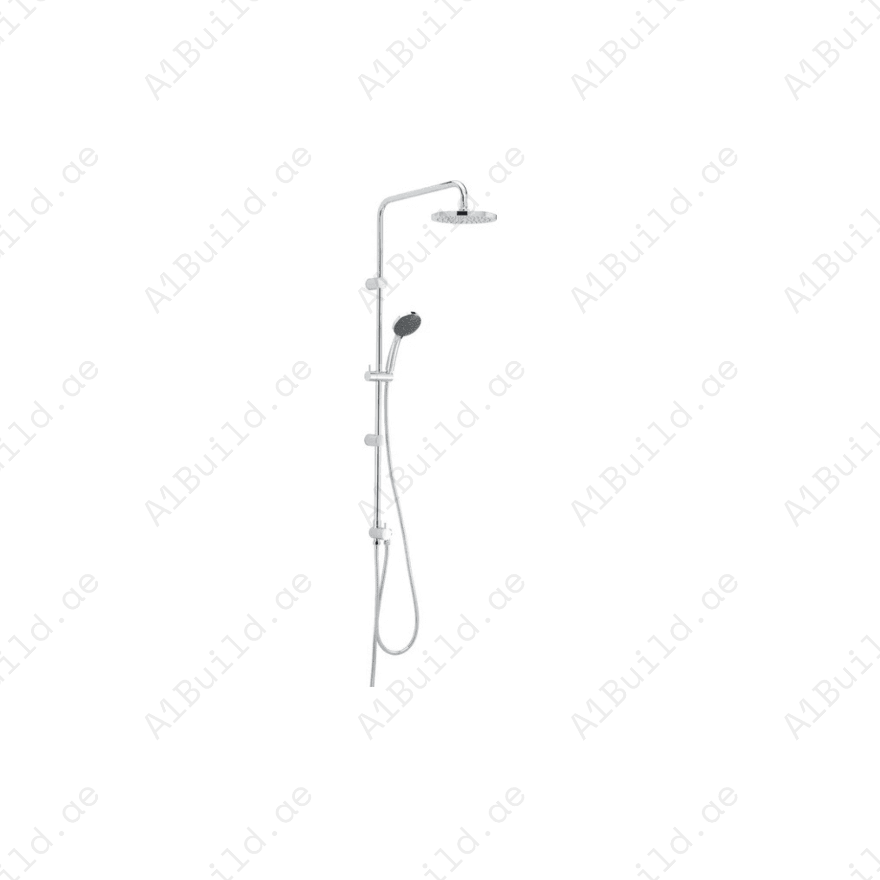 Dual Shower System (L Shape) | Chrome | Hand/Head Shower & Diverter