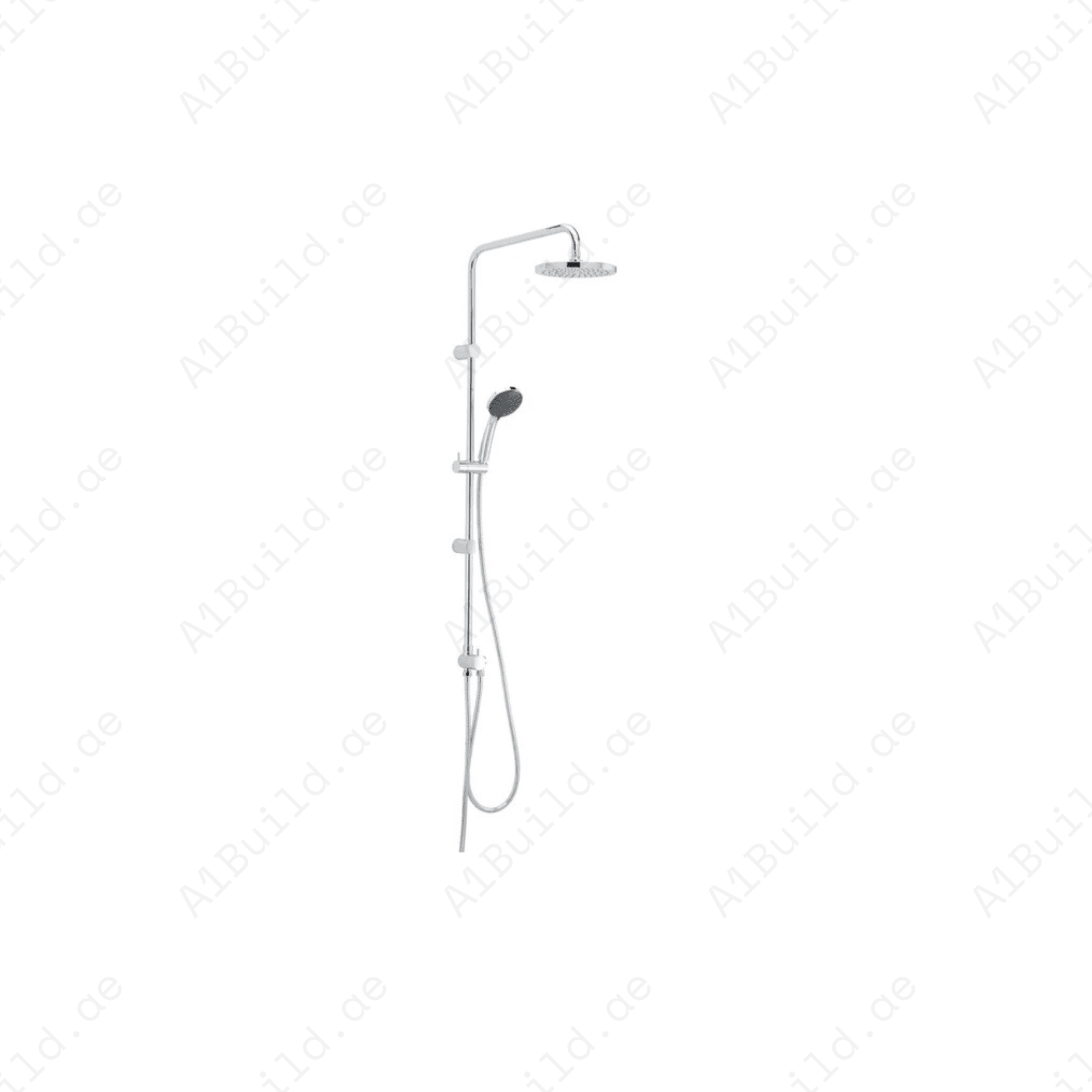 Dual Shower System (L Shape) | Chrome | Hand/Head Shower & Diverter