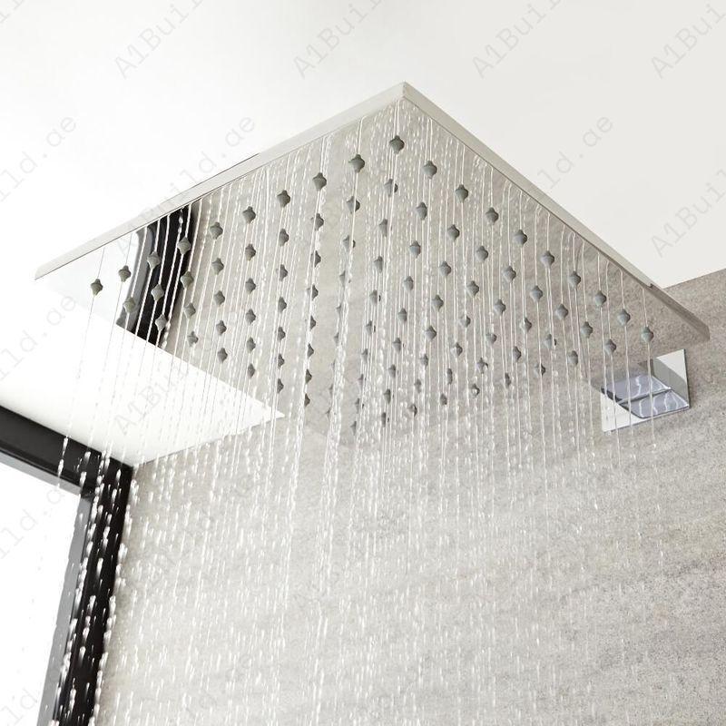 Luxury 250 x 250 mm Square Shower Head – Stainless Steel, Made in Germany by Hesanit