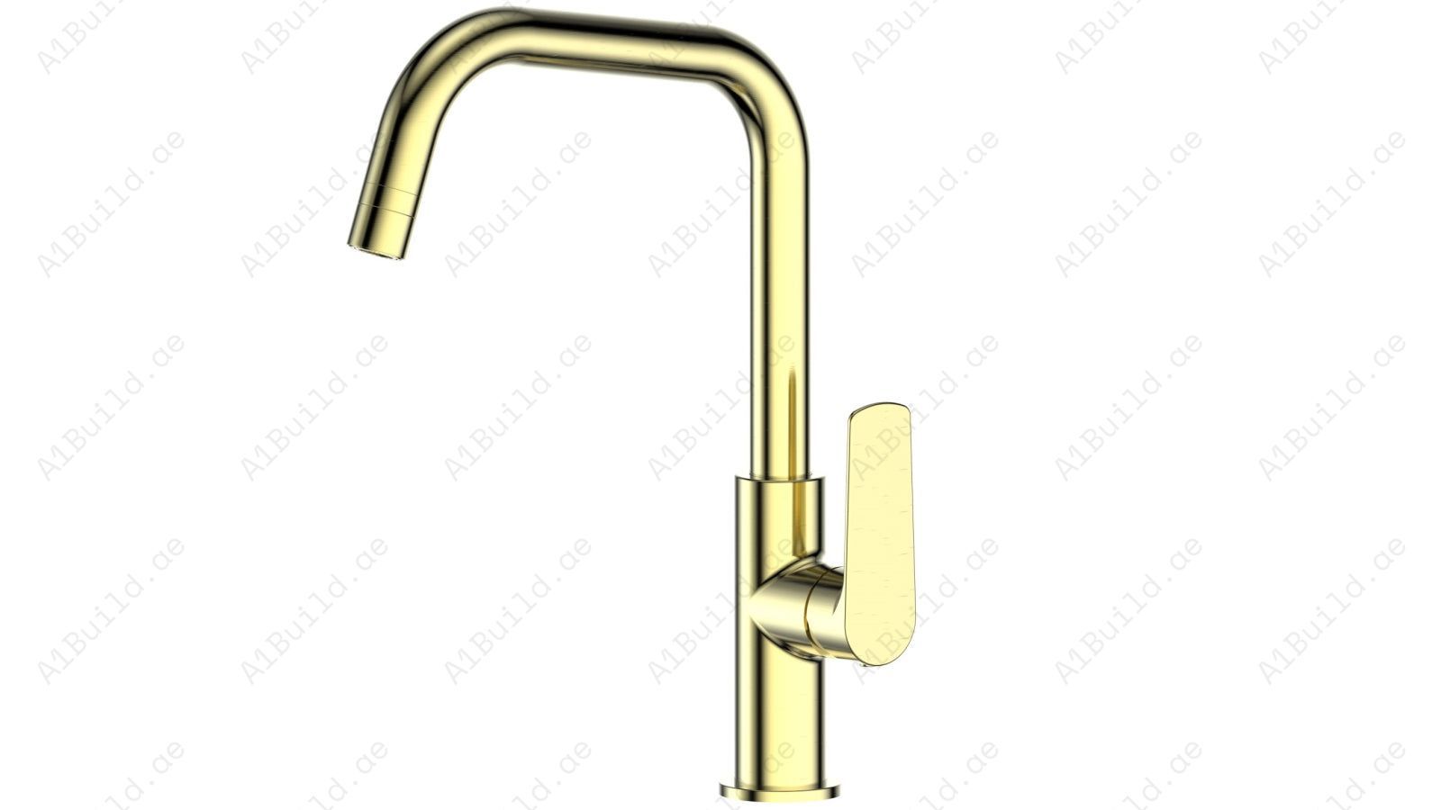 Luxury Elite Single Lever Deck Mounted Sink Mixer: Gold, 100% Made in Germany