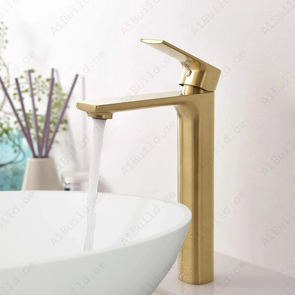 Luxury Elite Single Lever High Basin Mixer: Gold, 100% Made in Germany