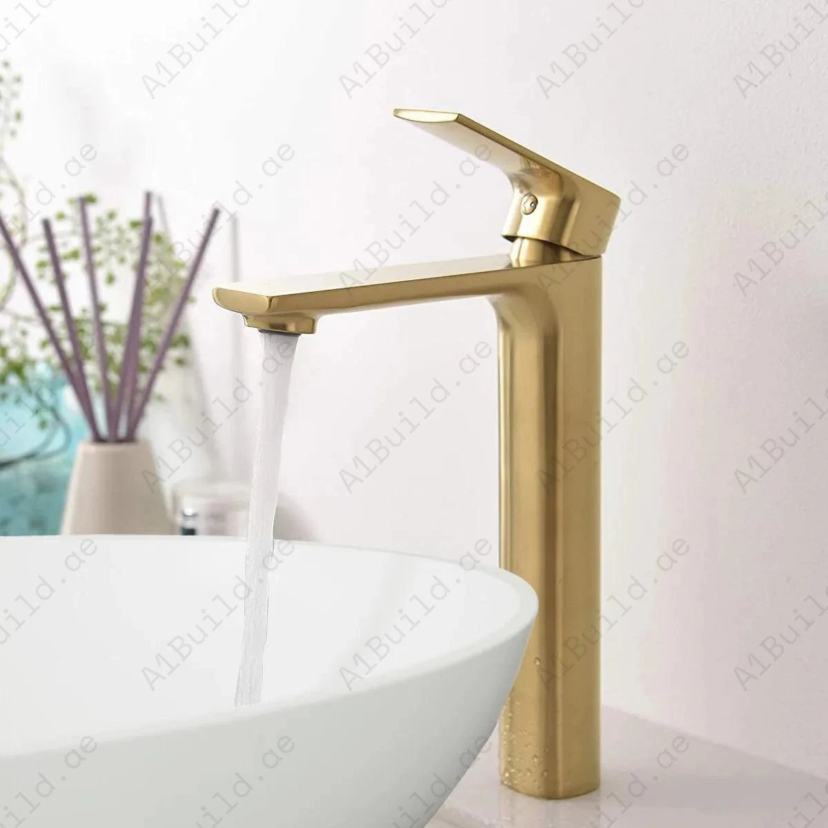 Luxury Elite Single Lever High Basin Mixer: Gold, 100% Made in Germany