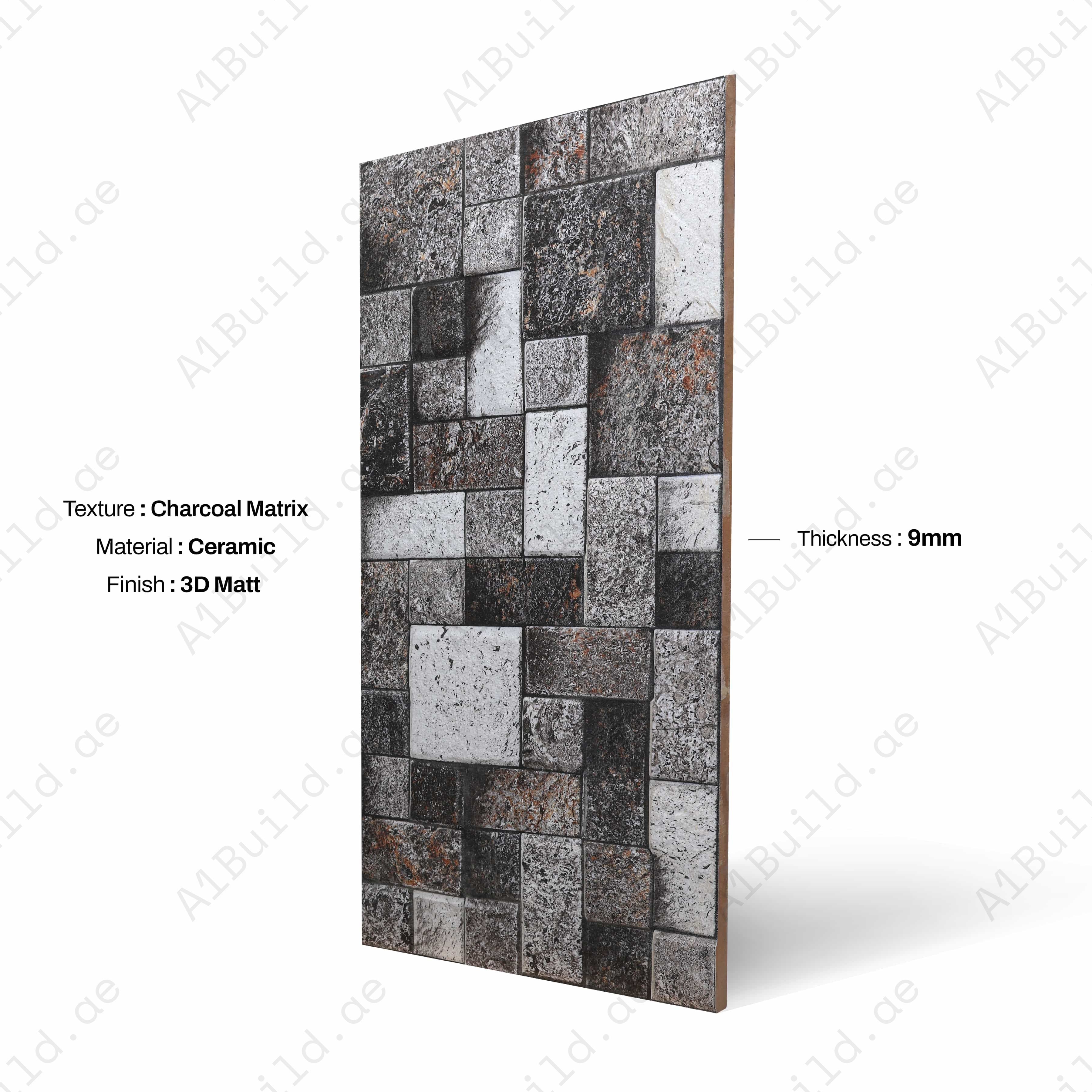 MONACO 3D Matt 30x60cm Ceramic Indoor Outdoor Walls Ttileb