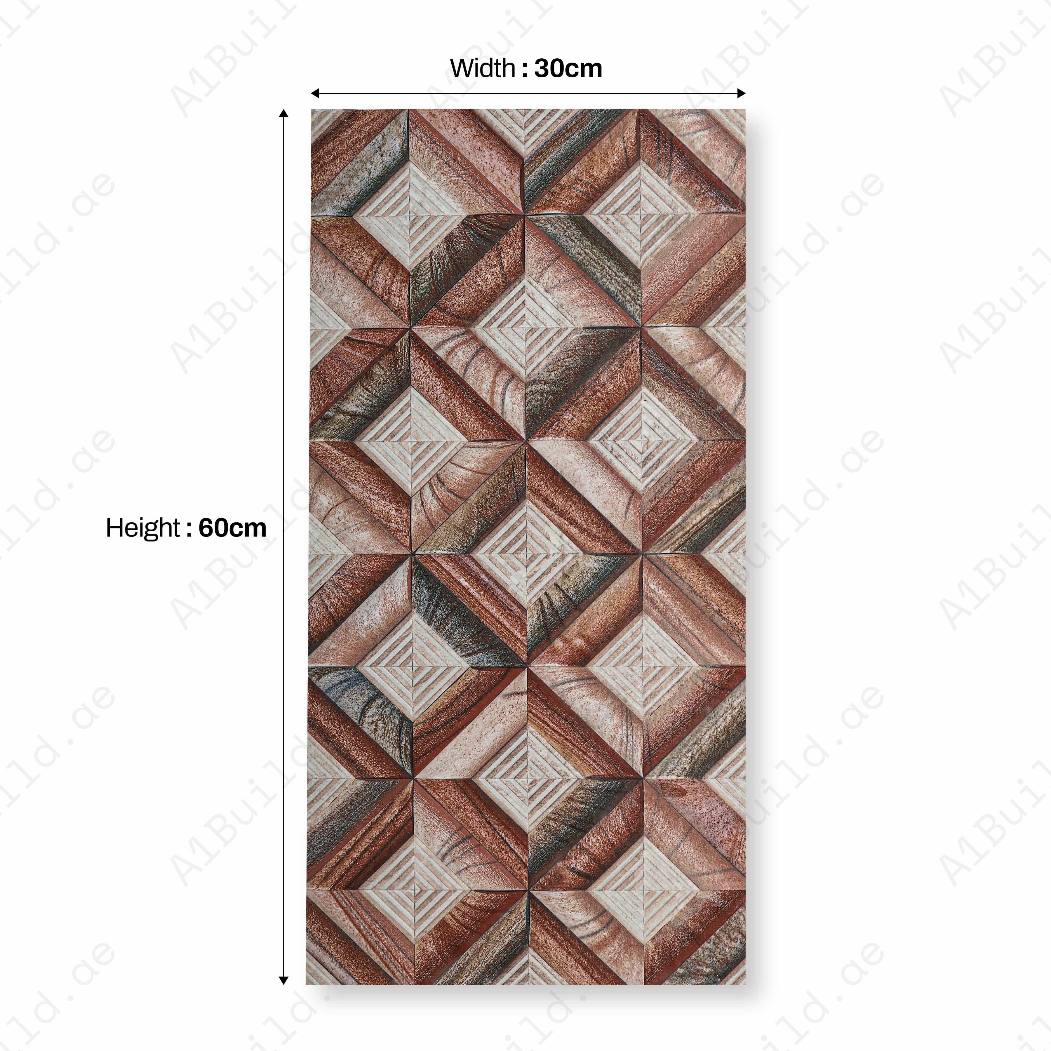 MOTETO 3D Matt 30x60cm Ceramic Indoor Outdoor Walls Ttile