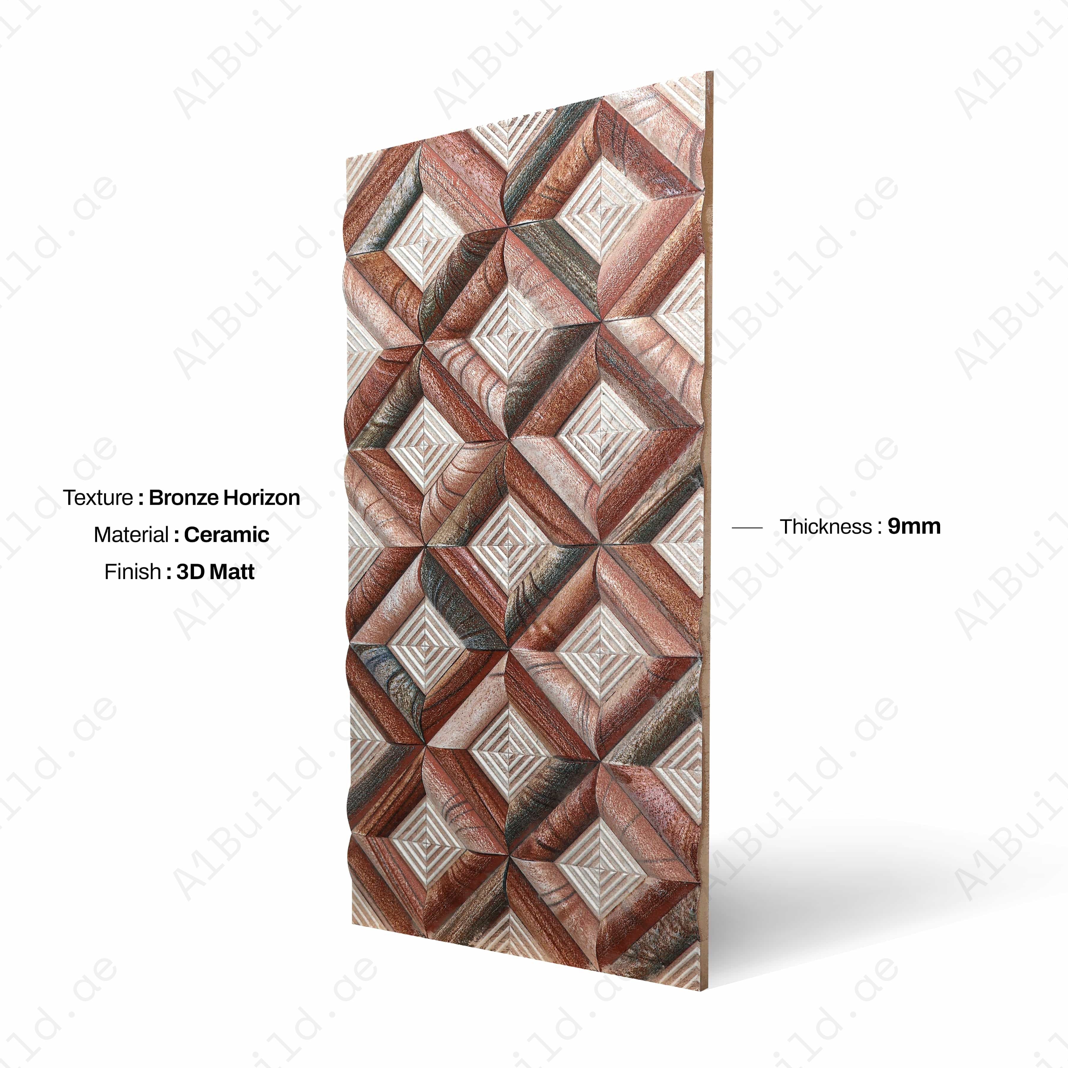 MOTETO 3D Matt 30x60cm Ceramic Indoor Outdoor Walls Ttileb