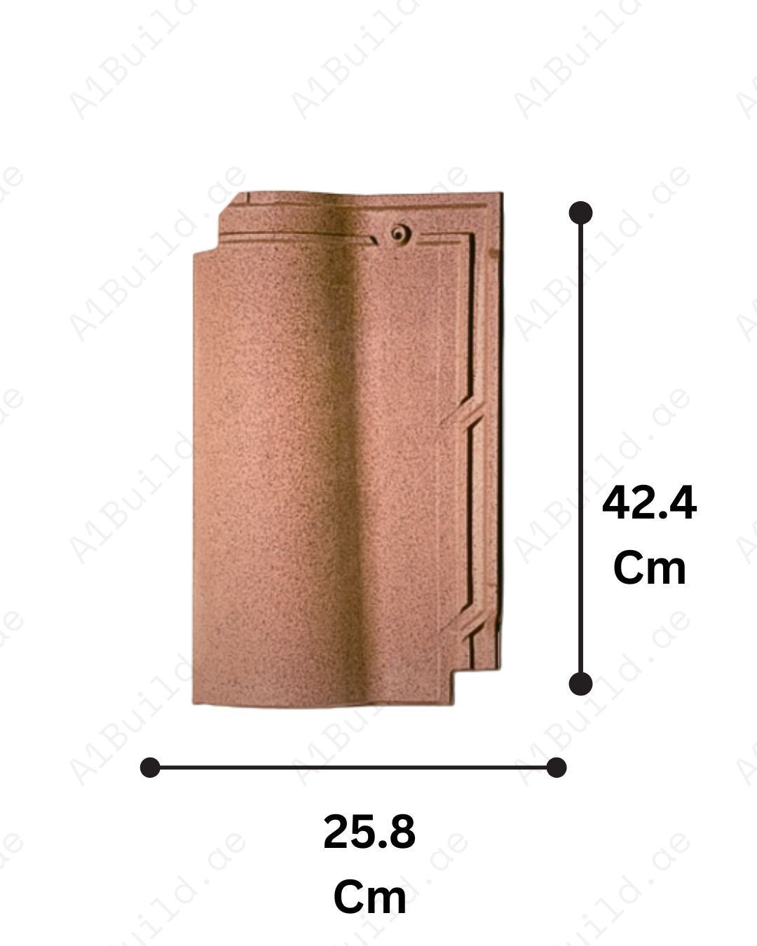 Magma terracotta roof tile with textured finish — durable ceramic protection, CE-certified, long-lasting style for rustic and modern homes.