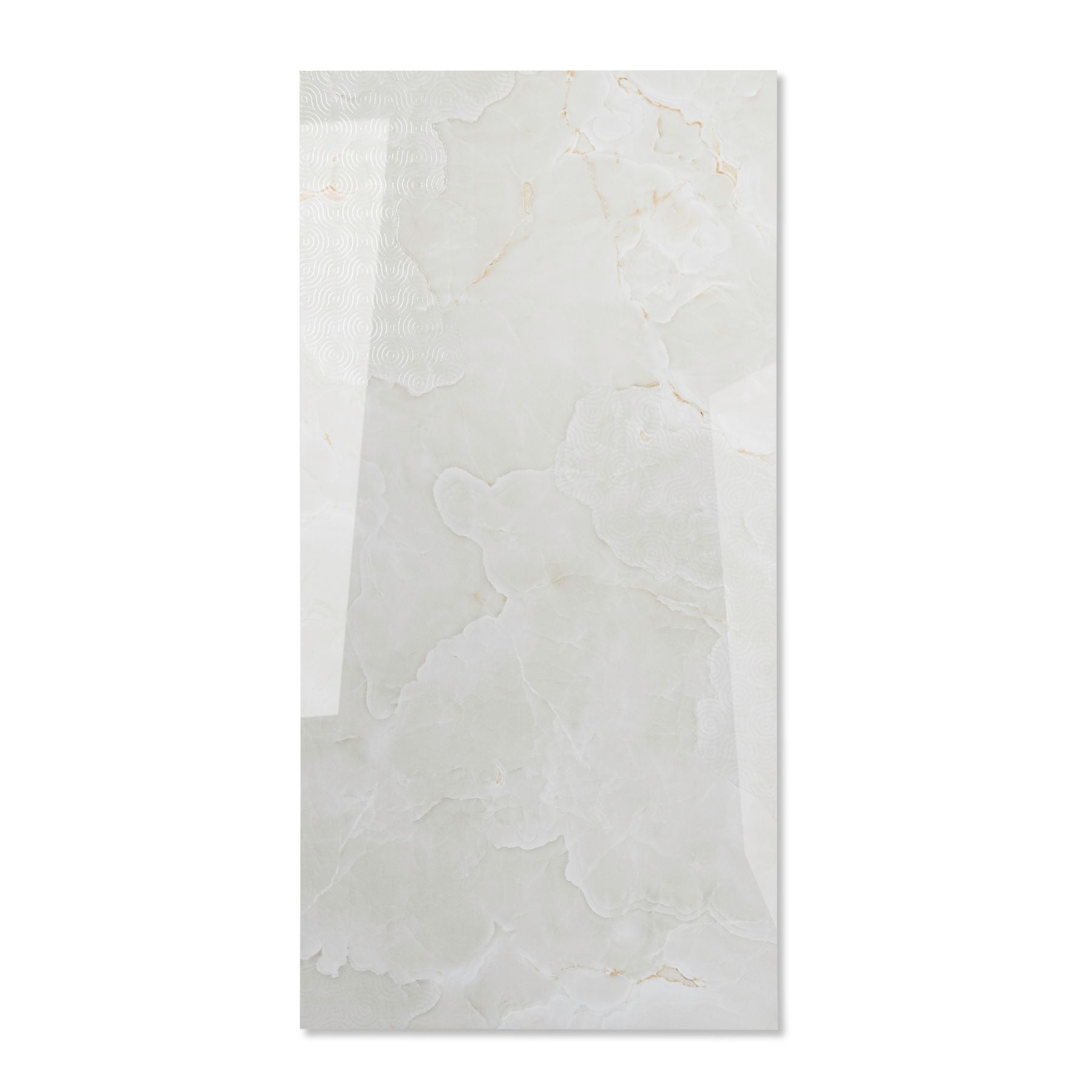 Marmo Onice glossy onyx look porcelain tile 60x120cm with 9mm thickness delivers luminous veining, luxury appeal, and durable performance for interiors.