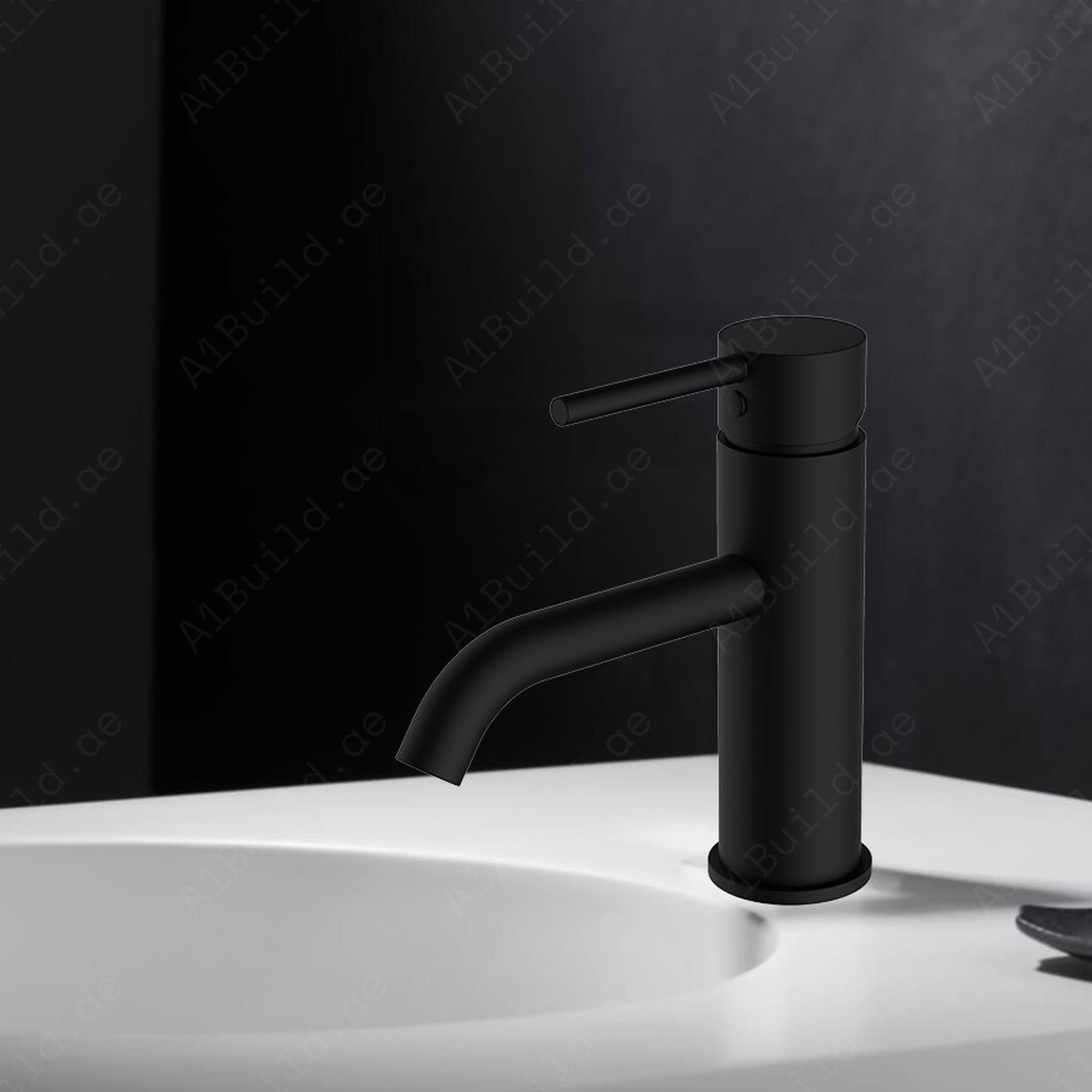Matte Black Single Lever Basin Mixer1