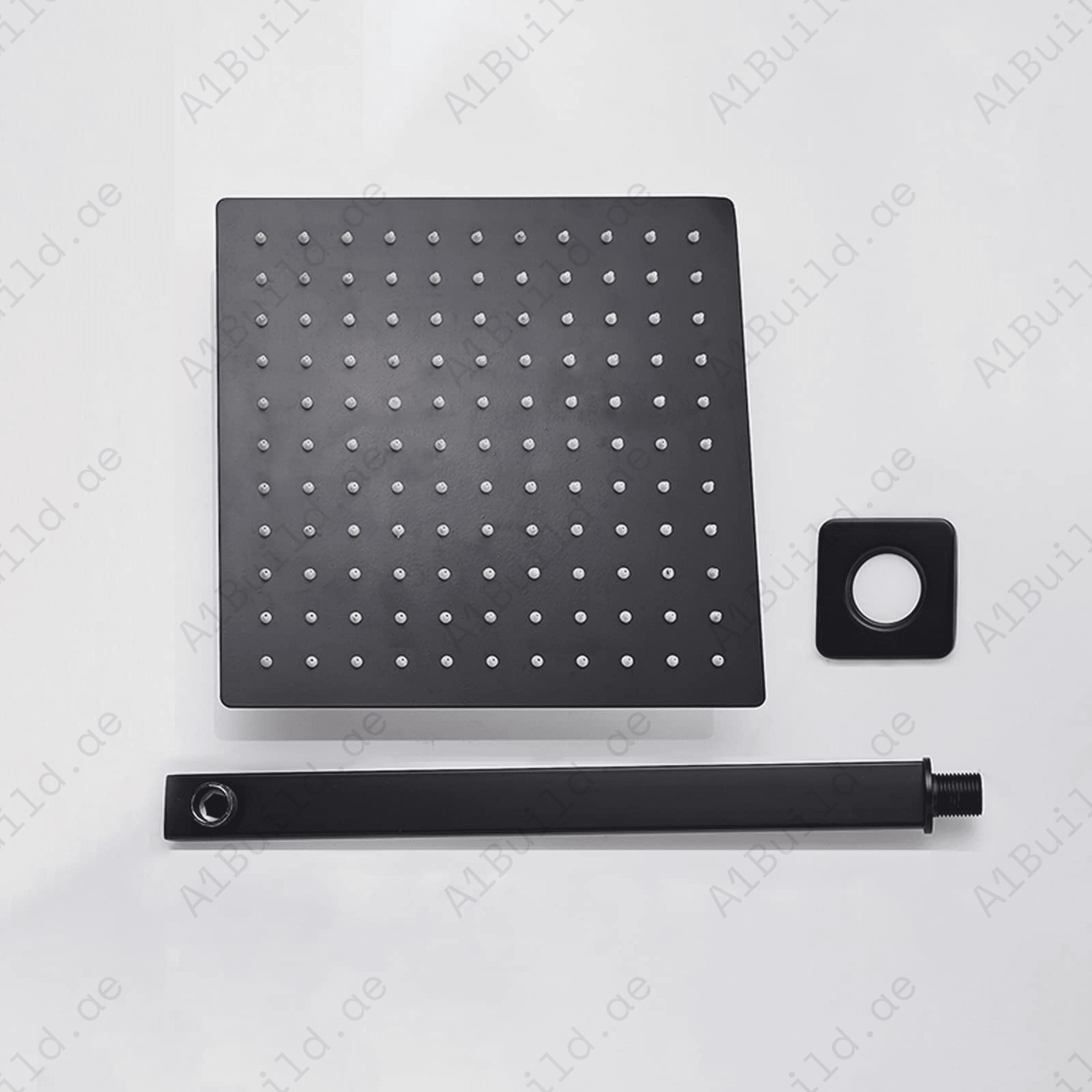 Matte Black mm Square Shower Head – Premium Stainless Steel, Made in Germany by Hesanit