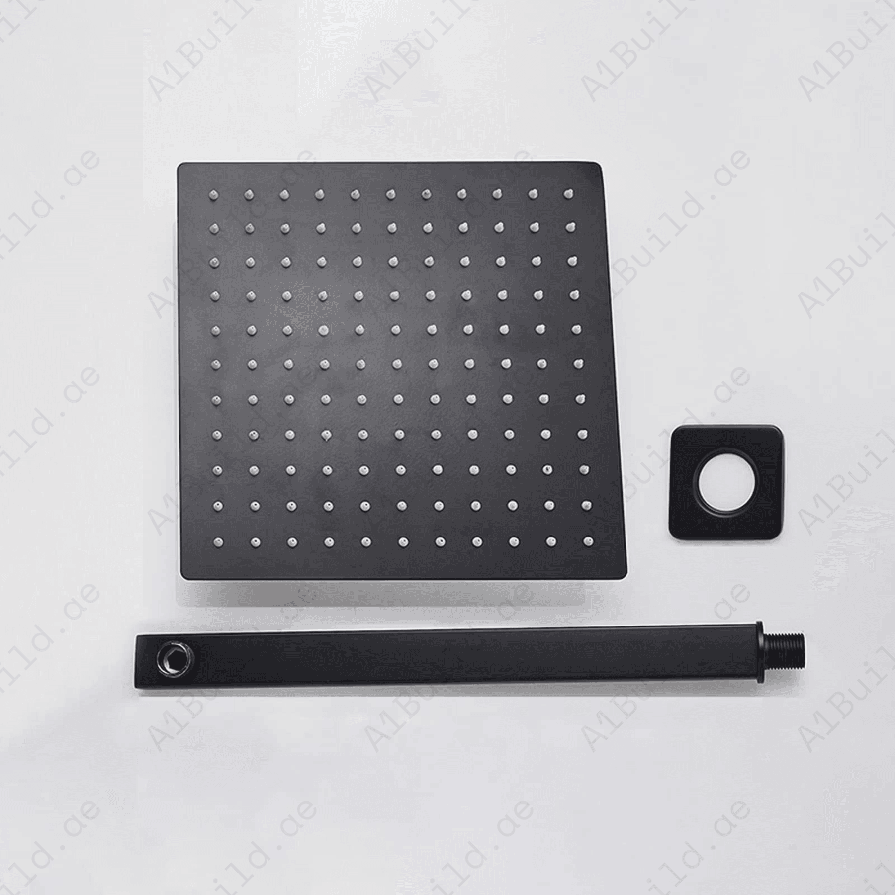 Matte Black mm Square Shower Head – Premium Stainless Steel, Made in Germany by Hesanit
