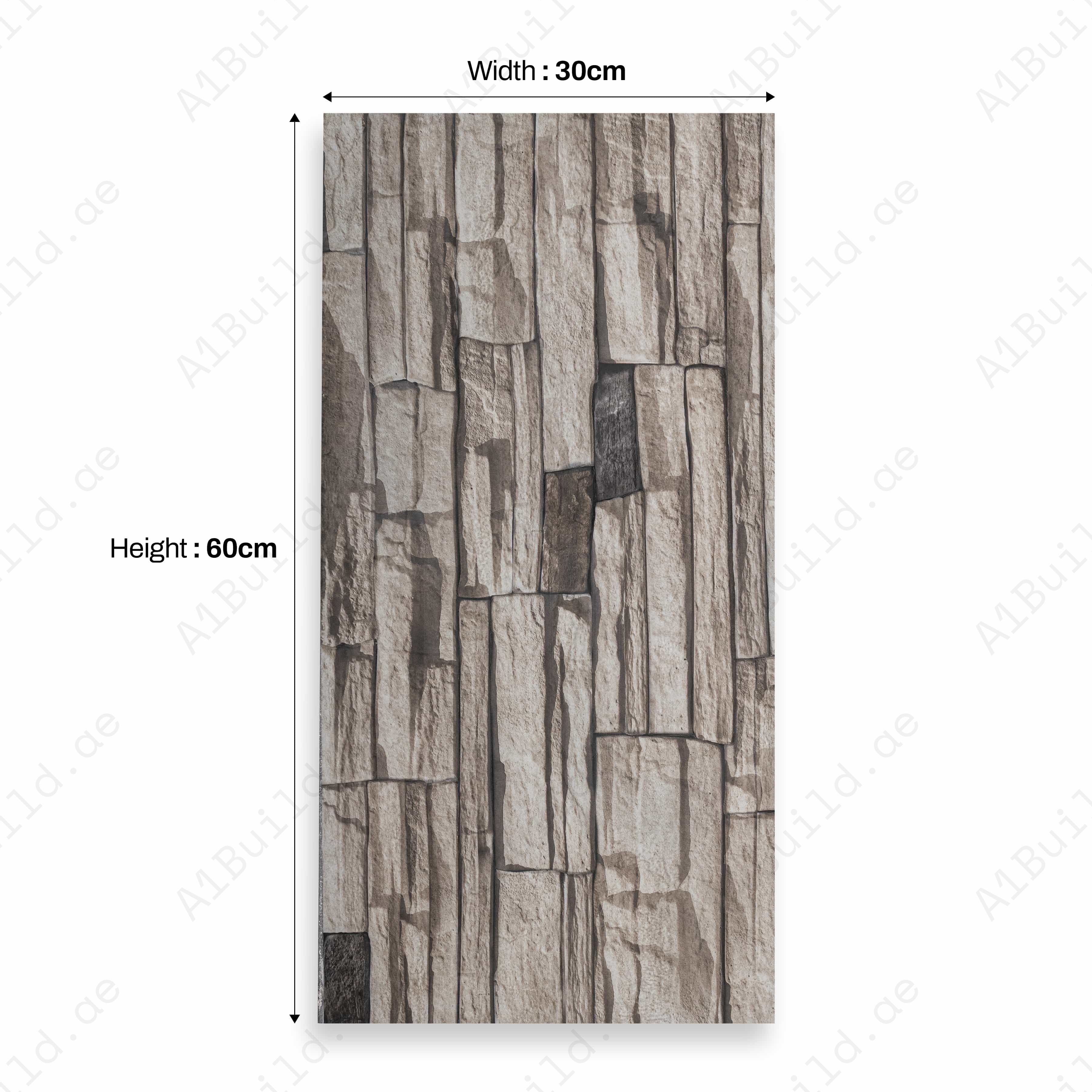 Melbrown Beige A Azan 30X60CM 09MM CERAMIC INDOOR OUTDOOR WALLS TILE
