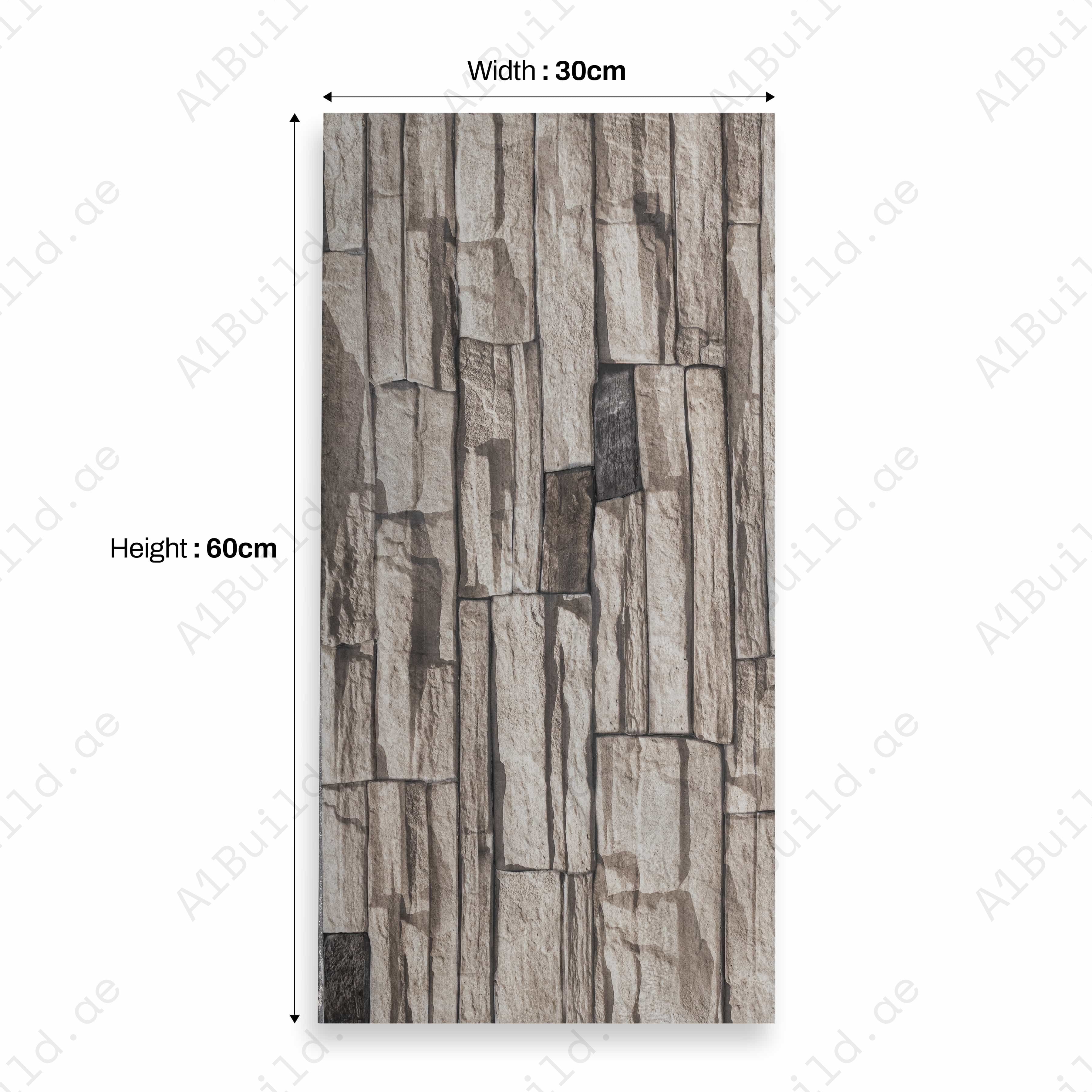 Melbrown Beige A Azan 30X60CM 09MM CERAMIC INDOOR OUTDOOR WALLS TILE
