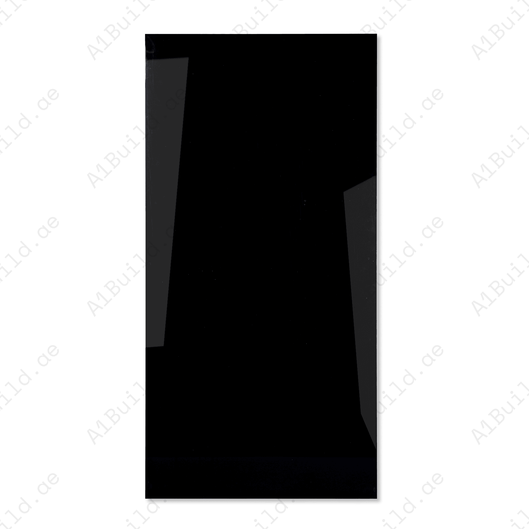 Midnight Shadow plain black porcelain tile 60x120cm 9mm thickness, durable and modern design, ideal for luxury floors and walls.