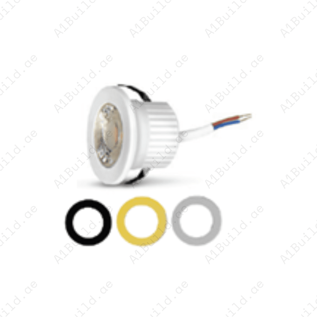 Mini LED Spotlight 3W with 6000K, 4000K, 3000K options. Energy-saving, 15,000hrs lifespan, CRI >80, compact Ø44xH28mm, ideal for modern indoor lighting.
