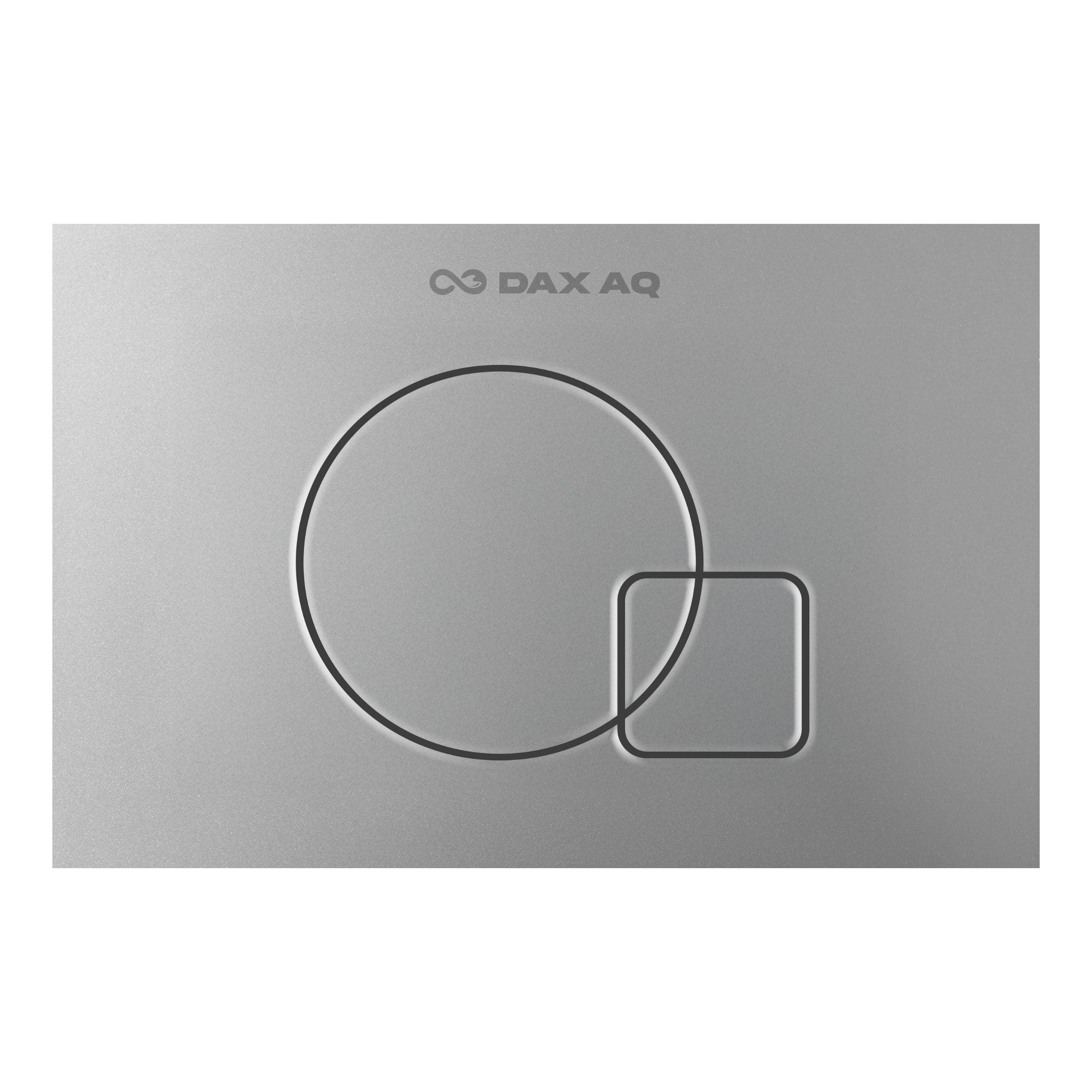 Minimalist silver matte DotDash flush plate with dual flush control and durable contemporary design. Perfect for stylish modular switch installations
