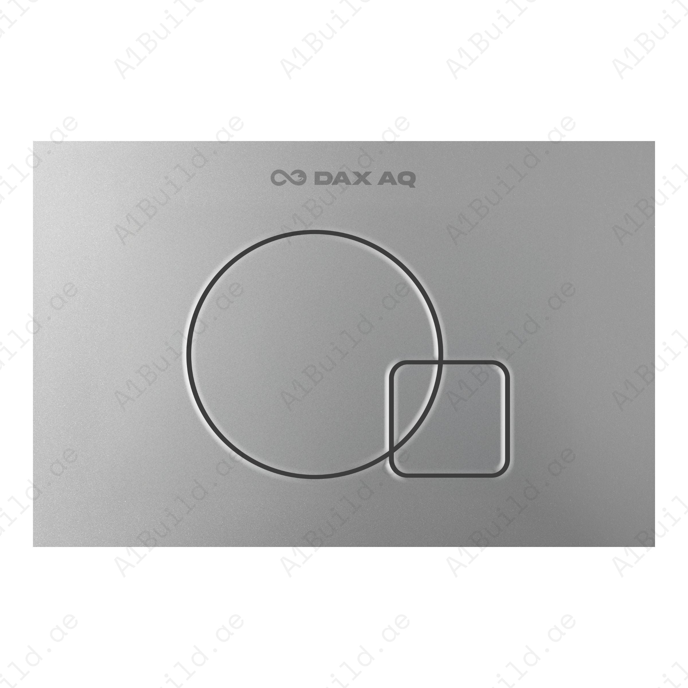 Minimalist silver matte DotDash flush plate with dual flush control and durable contemporary design. Perfect for stylish modular switch installations