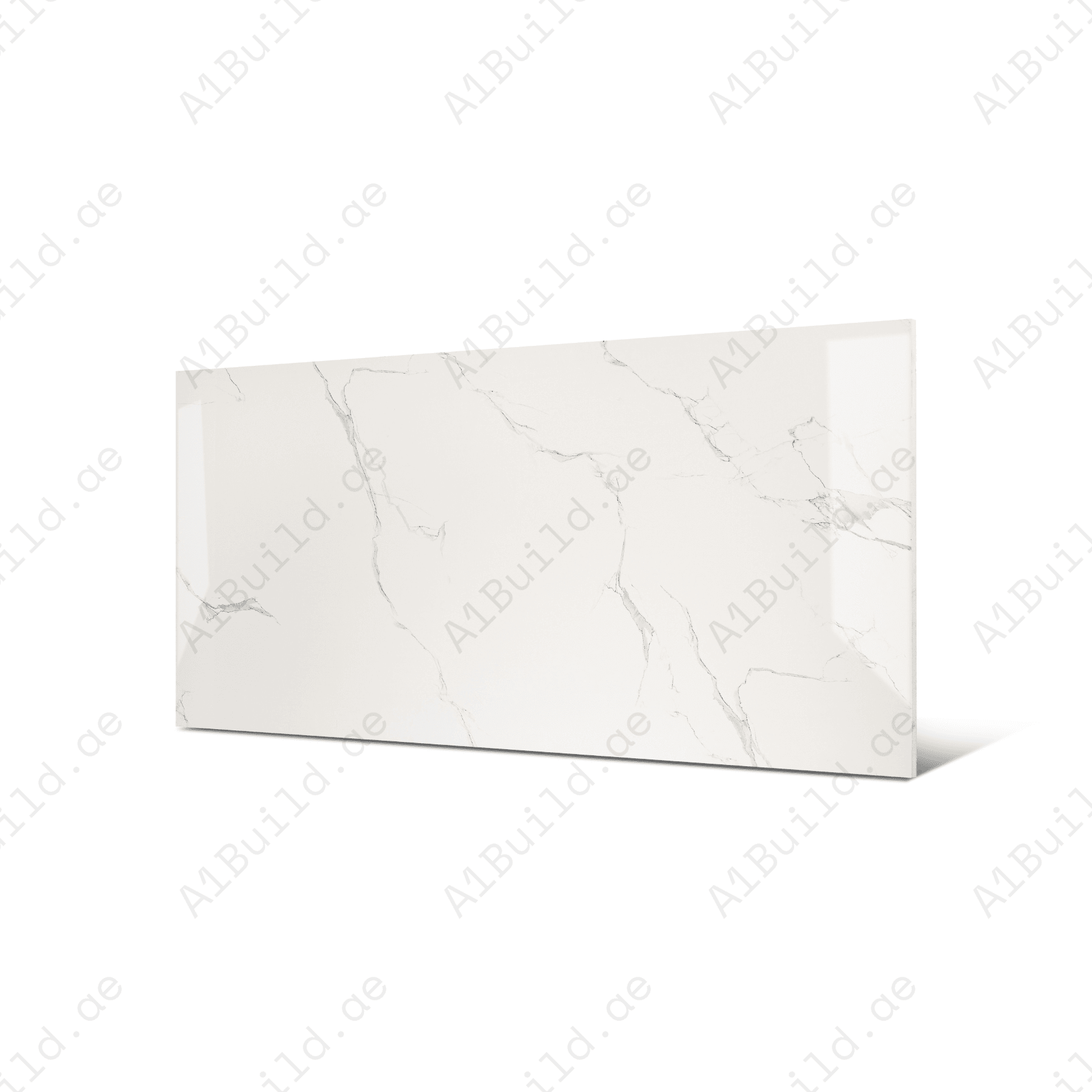 Mint Statuario 80x160cm glossy porcelain tile, 09mm thick with a mint-toned statuario marble design. Polished finish brings elegance and light to interiors.
