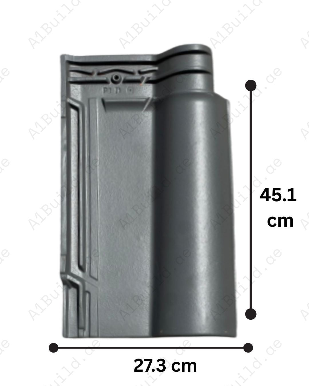 Modern Galena Grey 45.1×27.3 cm roof tile with matte ceramic finish. Durable, weatherproof, & easy installation. Ideal for contemporary homes.