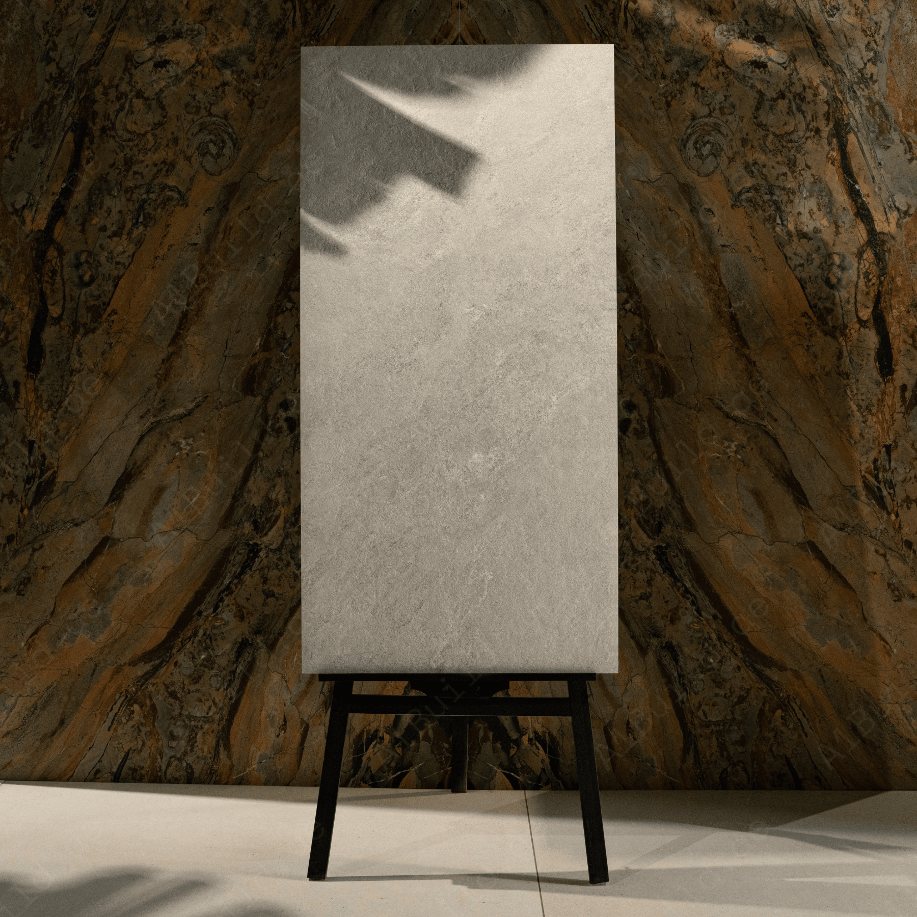Mountain White porcelain tile 60x120cm 2mm thickness, white stone look design, durable porcelain tile for modern floors and walls.