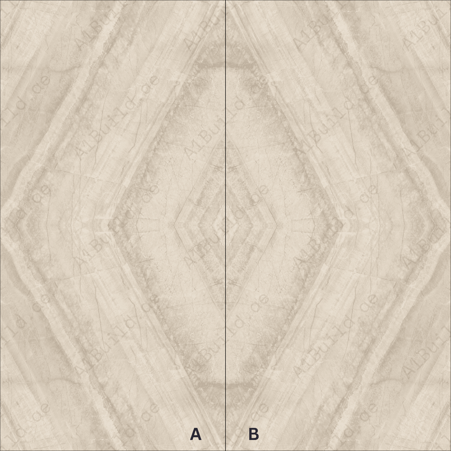 Nivea Beige (120X240cm High Gloss Book Match Porcelain Slabs)