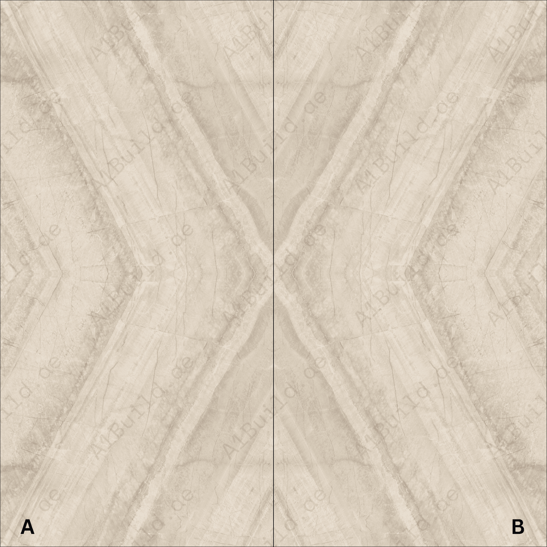 Nivea Beige (120X240cm High Gloss Book Match Porcelain Slabs)