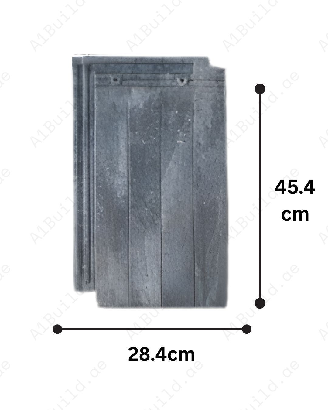 Natura Greyline roof tile 45.4×28.4 cm — modern grey texture with durable ceramic strength and efficient installation performance.