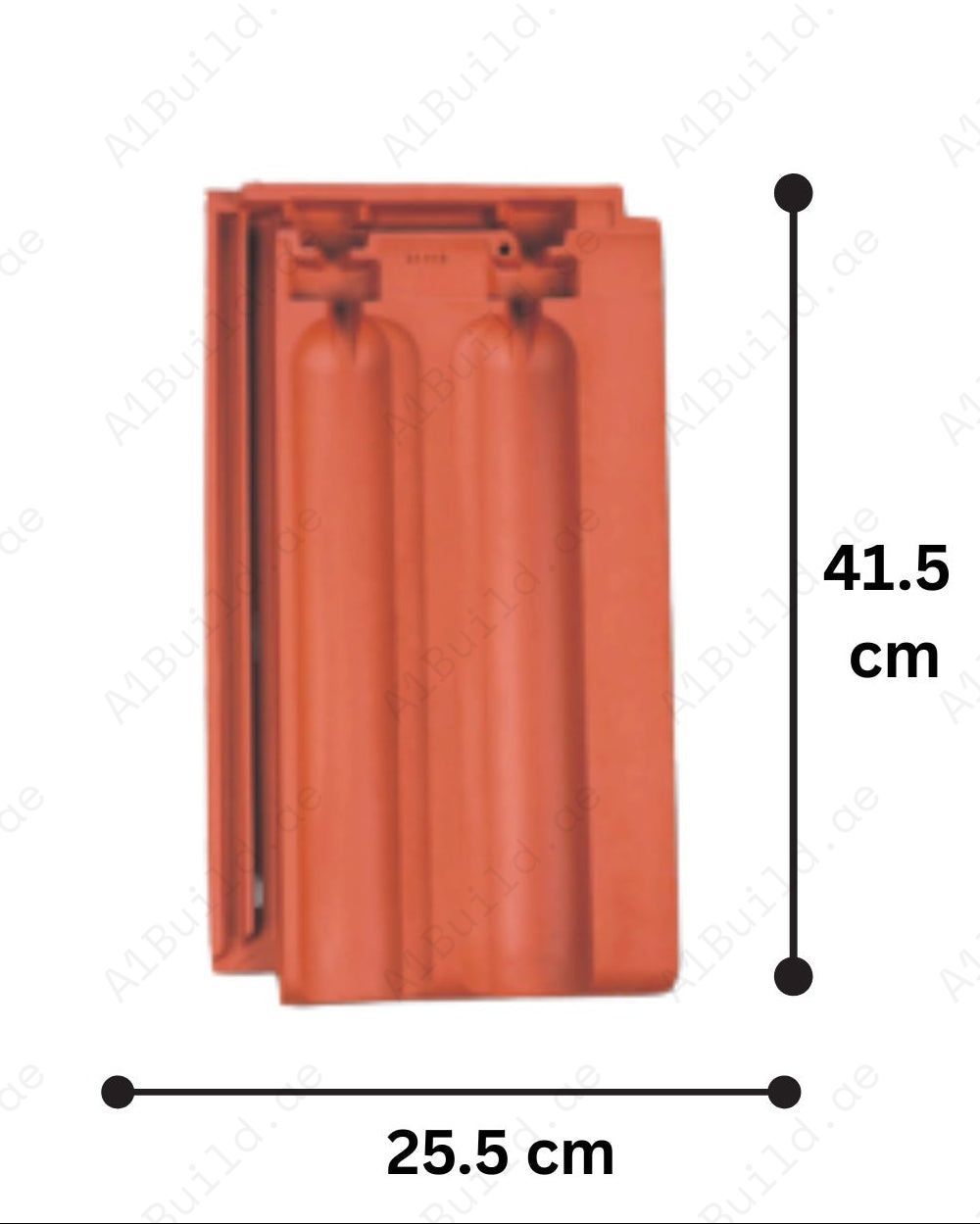 Natural Red flat ceramic roof tile for modern homes. Strong, lightweight, glossy surface with cost-efficient installation and premium durability.