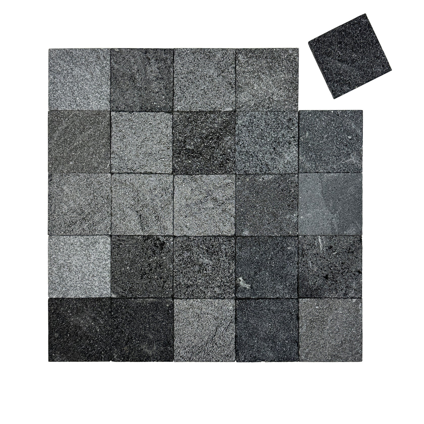 Natural Sukabumi black lava stone tiles for pools & spas. Durable, slip-resistant & eco-friendly. Perfect for luxury water features & outdoor designs.