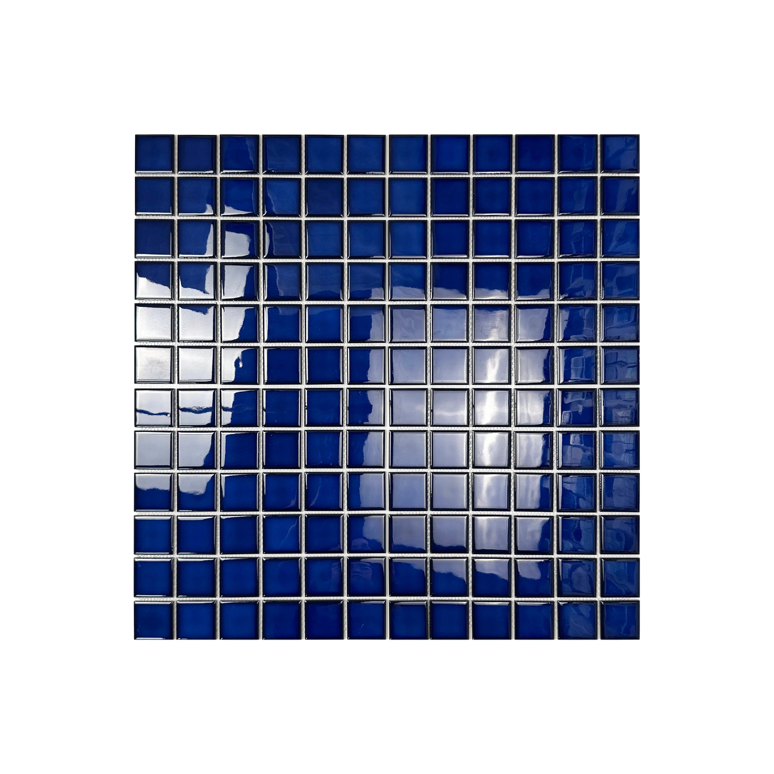 Navy Blue Plain crystalline glazed porcelain mosaic for pools, spas & walls. Durable, slip-resistant, waterproof & eco-friendly for Dubai luxury projects.