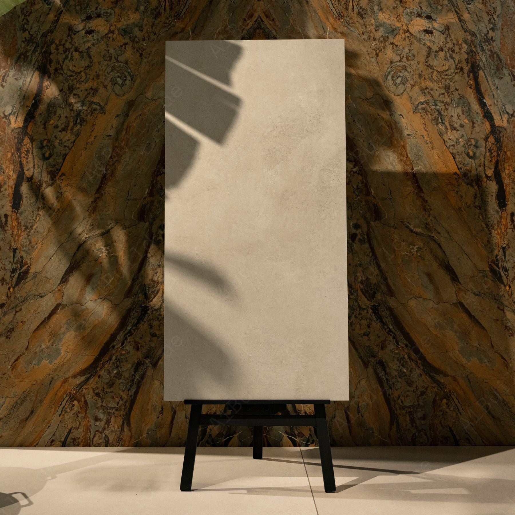 Neutral Beige porcelain tile in 60x120cm size featuring soft beige tones, natural stone texture and durable 9mm thickness for floors and walls.