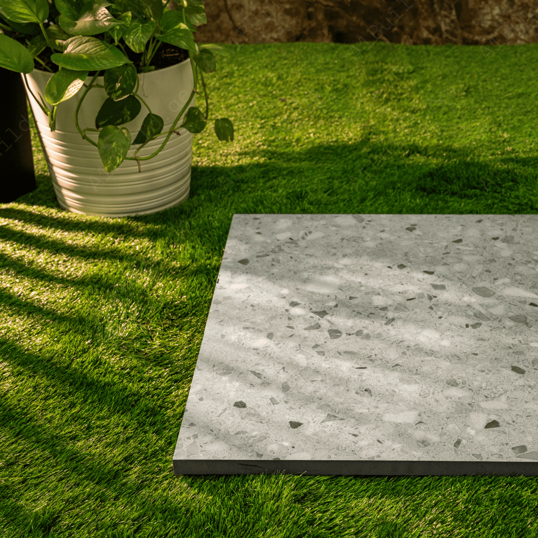 Noor Grey porcelain tile 60x120cm 20mm thickness, grey stone look design, durable porcelain tile for indoor and outdoor floors.