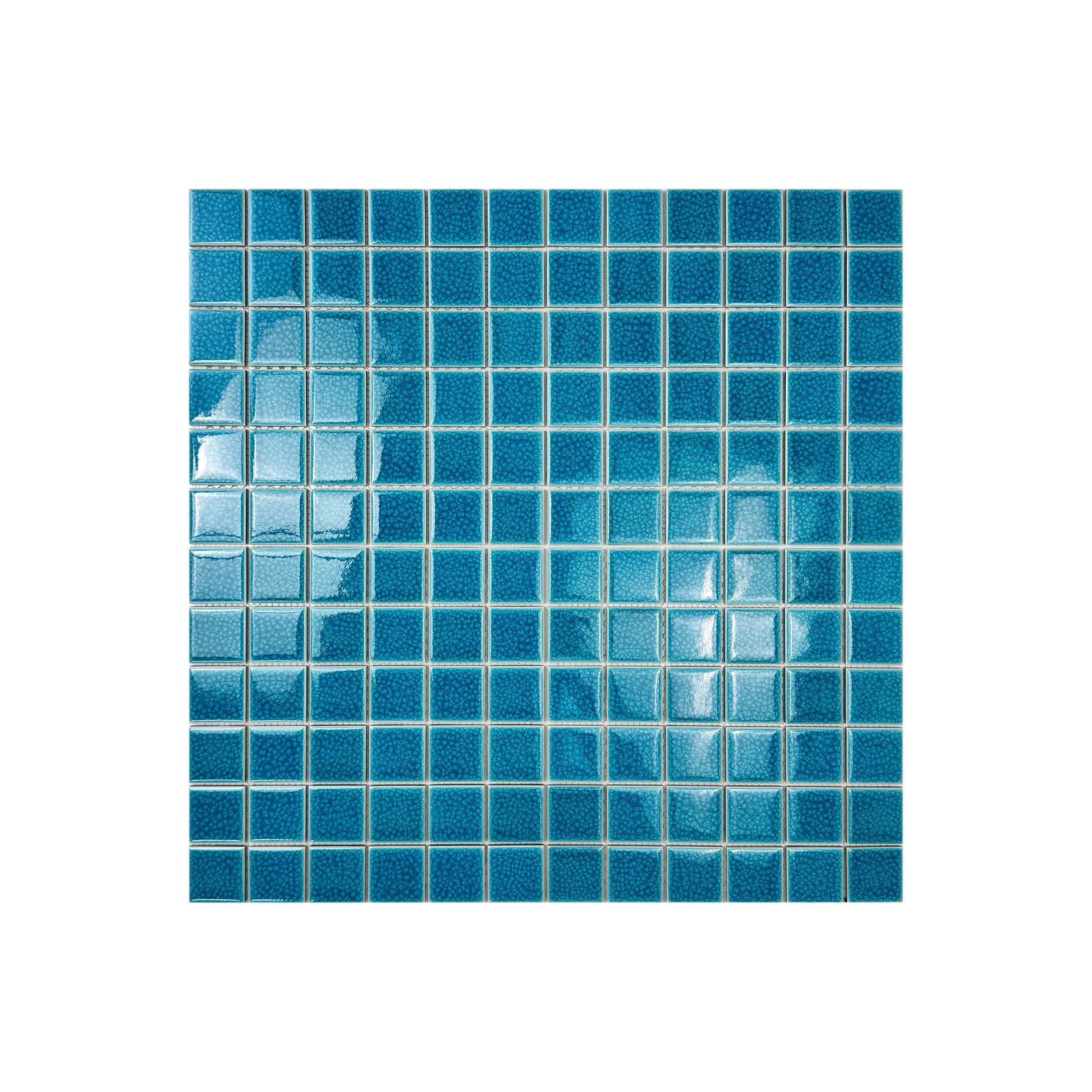 Oceanic Opal Cyan, Navy & Sapphire Blue Mosaic. Premium porcelain tiles – waterproof, UV-stable, and ideal for pools, spas, and elegant water features.