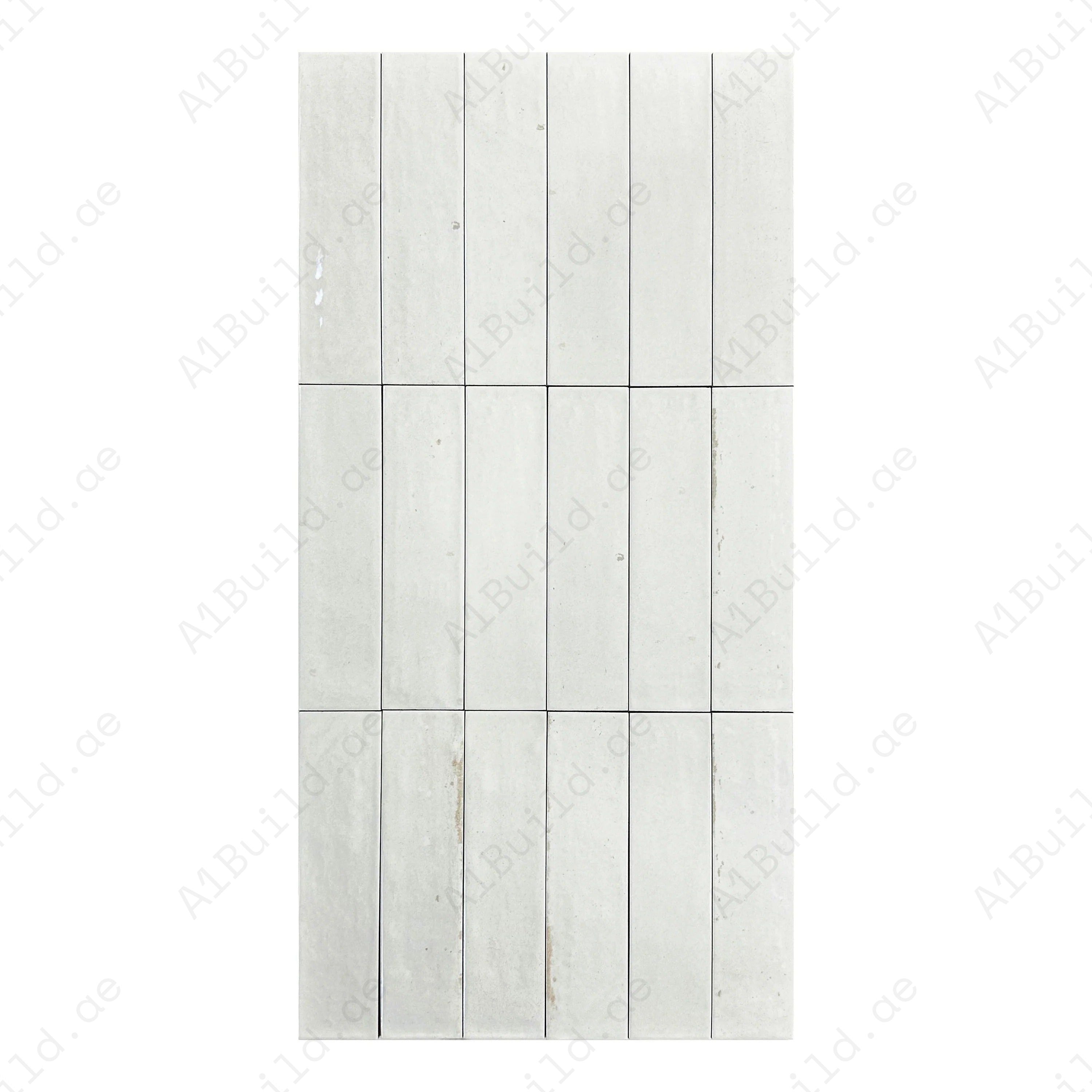 Off White Glossy Porcelain Spectrum Tile. Durable, waterproof, and scratch-resistant for indoor & outdoor walls, floors, kitchens, and high-traffic areas.
