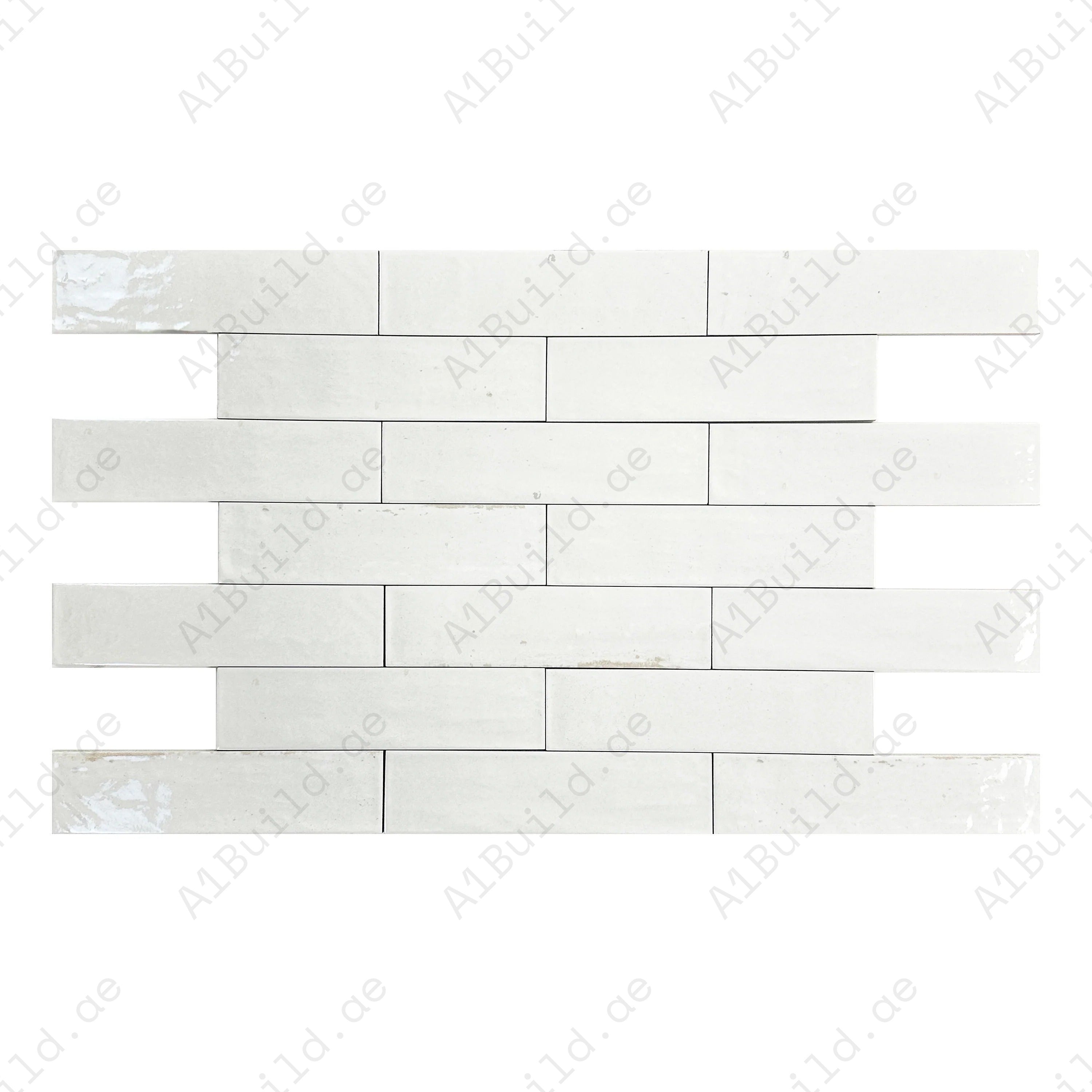 Off White Glossy Porcelain Spectrum Tile. Durable, waterproof, and scratch-resistant for indoor & outdoor walls, floors, kitchens, and high-traffic areas.