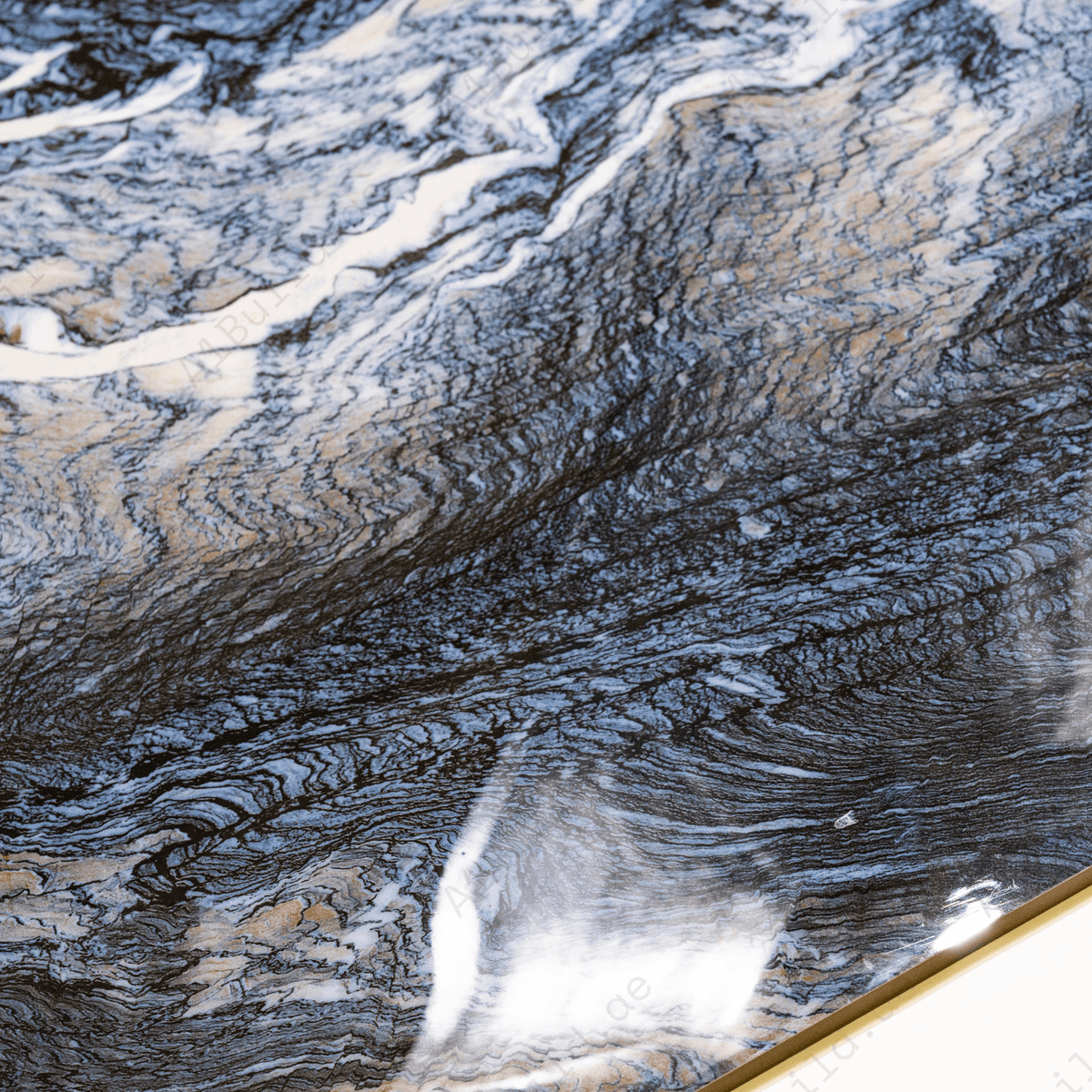 Olympos Azul porcelain tile 60x120cm 9mm thickness, blue marble look design, durable porcelain tile for luxury floors and walls.