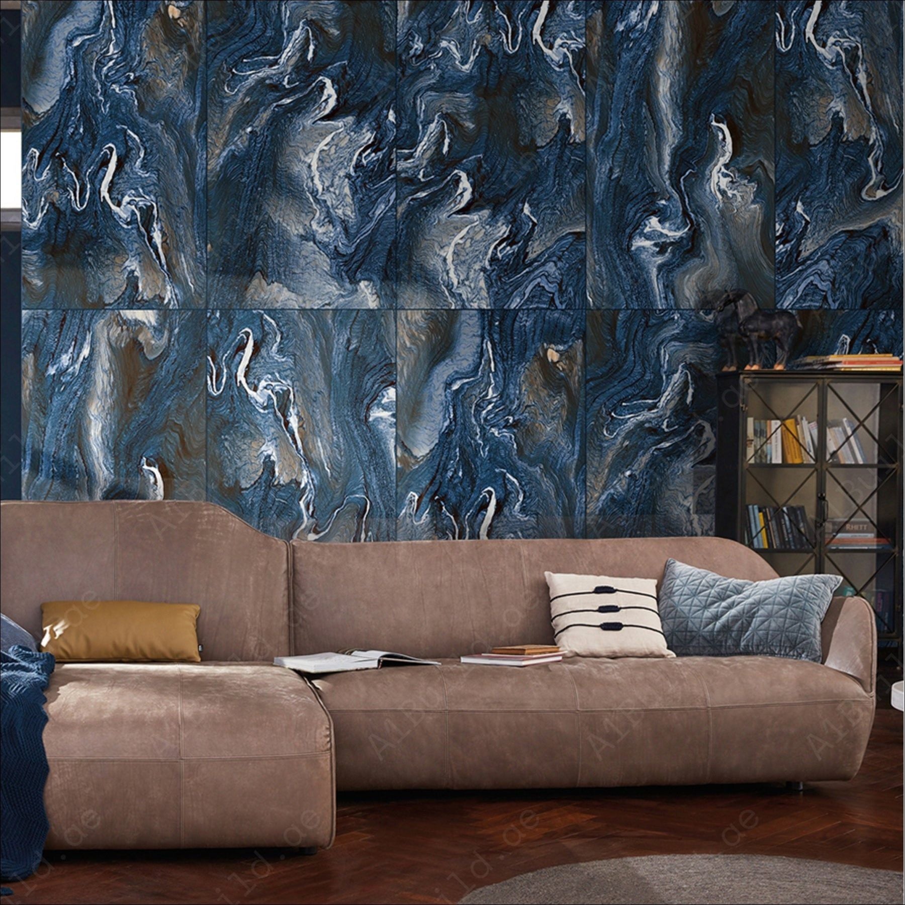 Olympus Azul (60X120cm 09mm Random High Gloss Porcelain Indoor Floor & Wall Tiles)