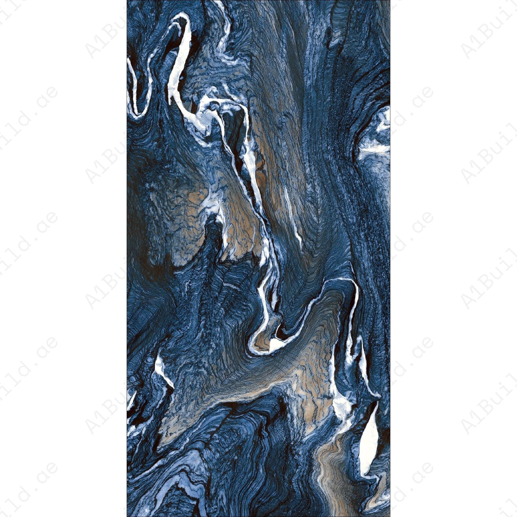 Olympus Azul (60X120cm 09mm Random High Gloss Porcelain Indoor Floor & Wall Tiles)