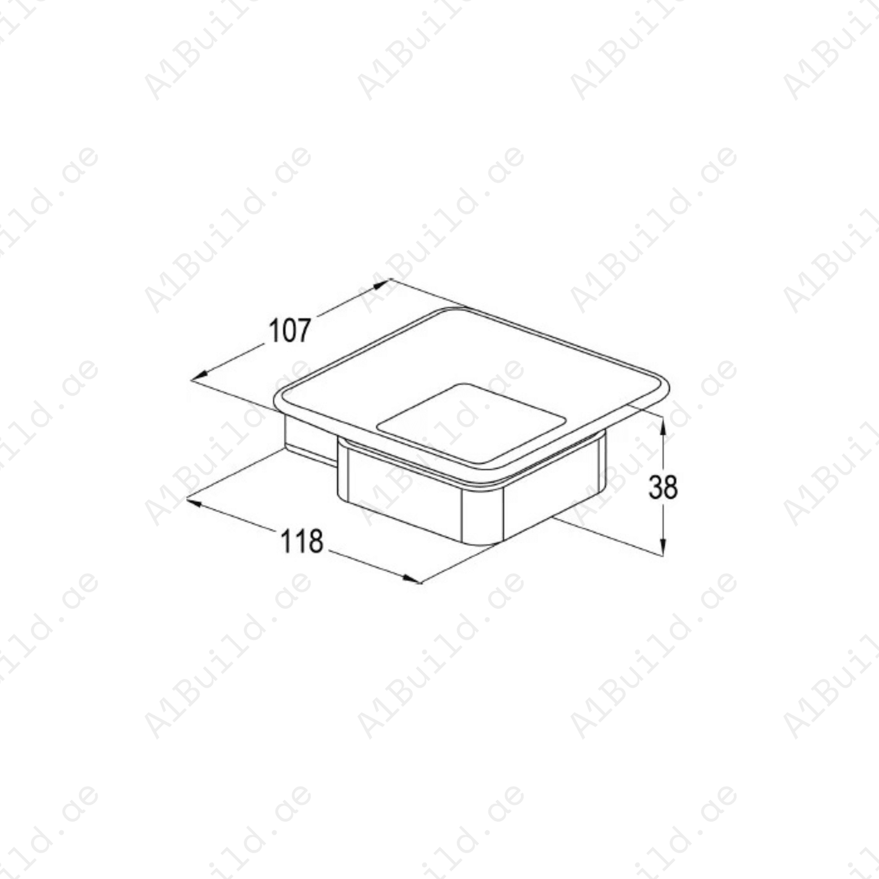 PACIFIC Glass Soap Dish, Chrome Wall Mounted