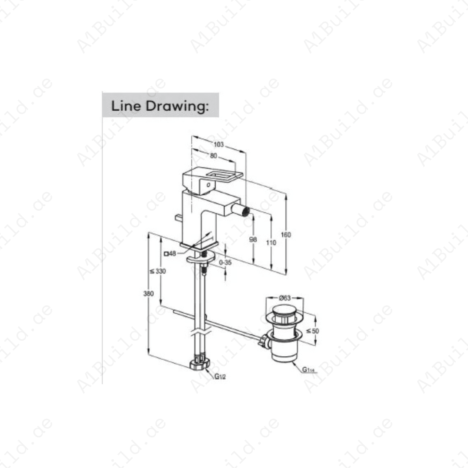 PACIFIC Single Lever Bidet Mixer - Chrome Finish