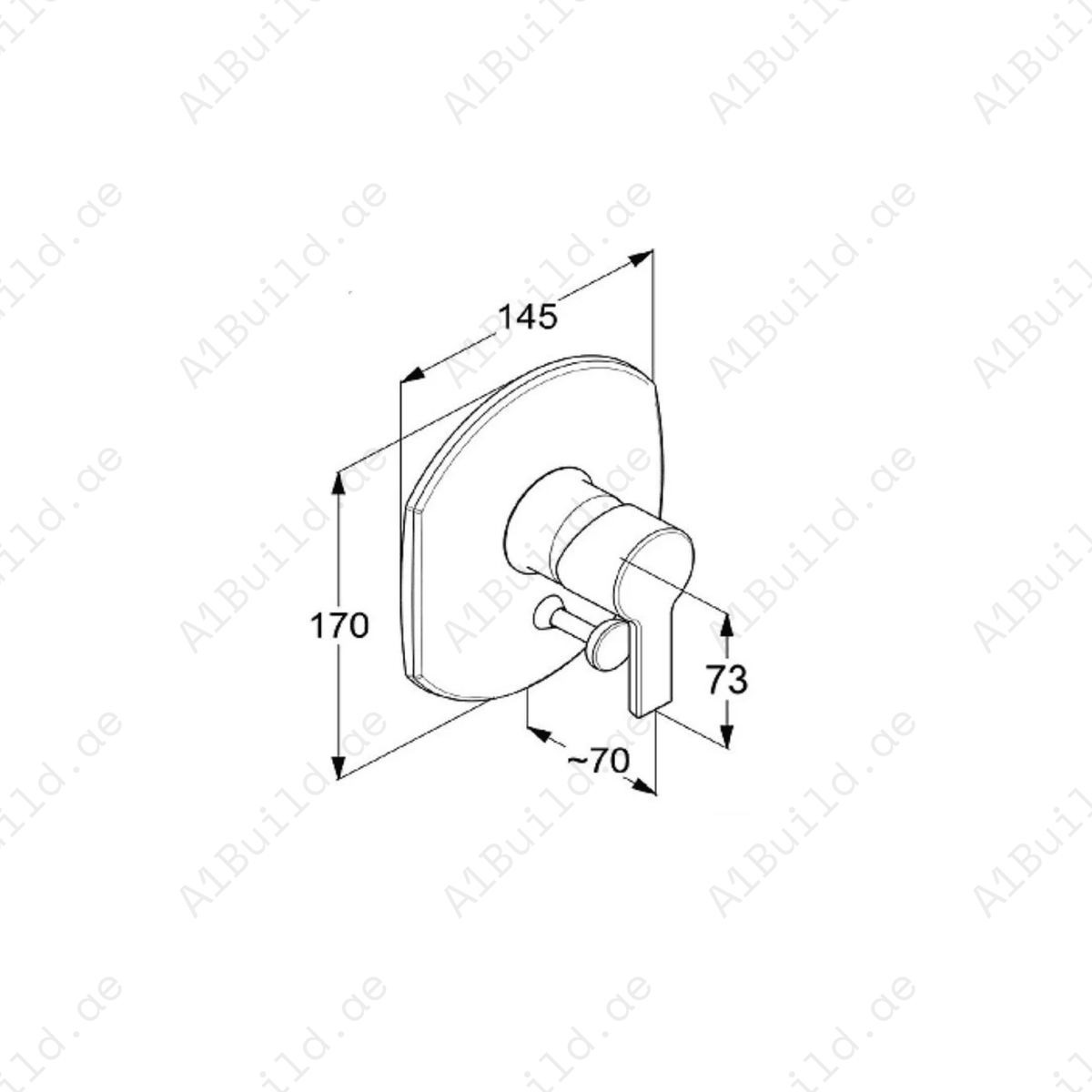 PASSION Concealed Single Lever Bath and Shower Mixer Trim Set Chrome Finish