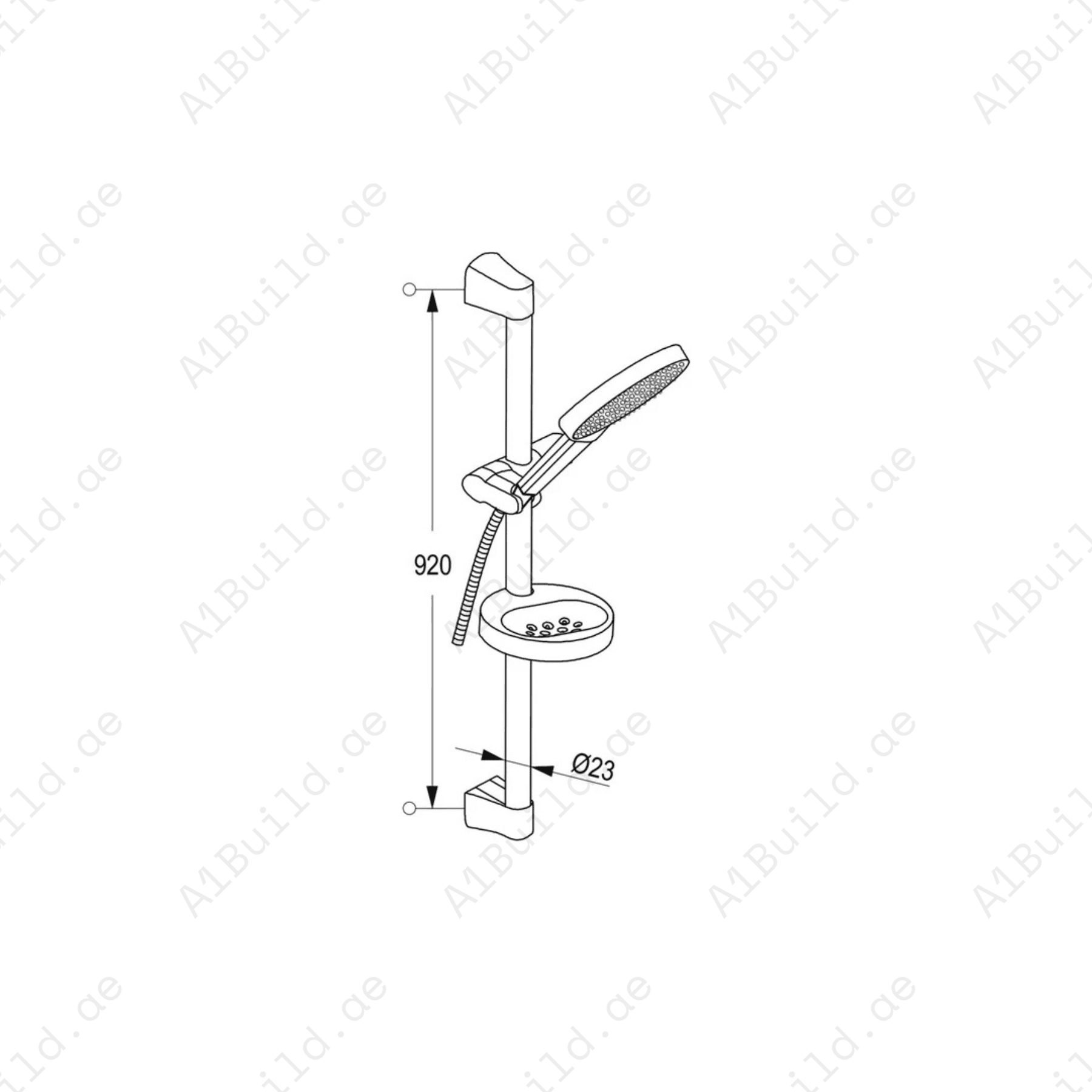 PASSION Shower Set 1S Chrome with Adjustable Hand Shower and Cleaning System