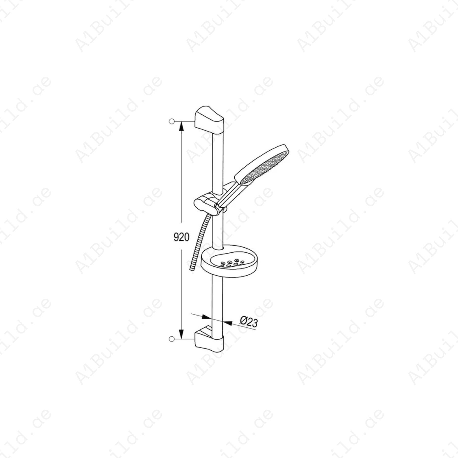 PASSION Shower Set 1S Chrome with Adjustable Hand Shower and Cleaning System