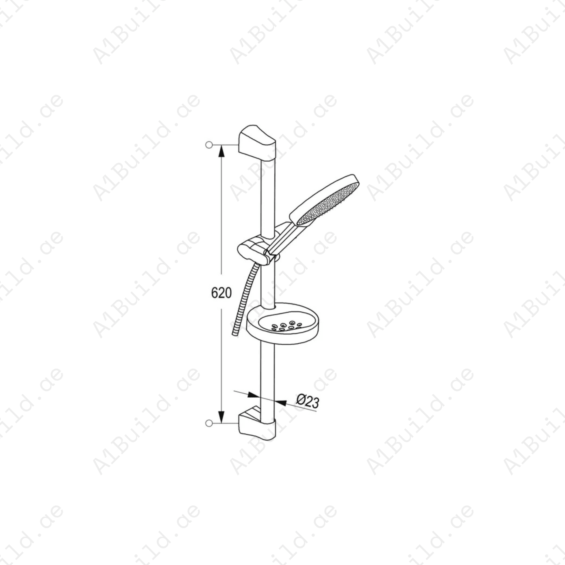PASSION Shower Set Chrome with Adjustable Hand Shower and Cleaning System