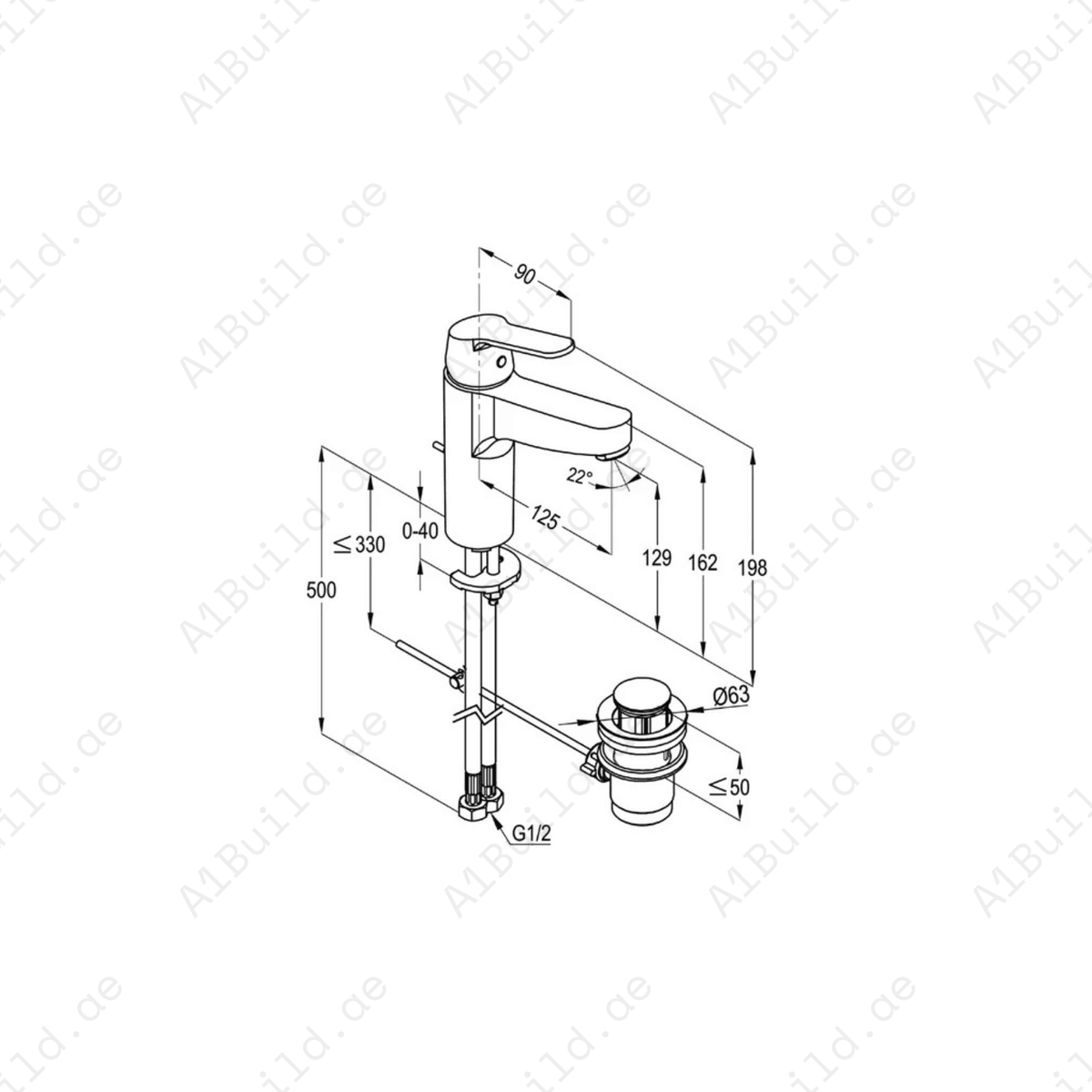 PEAK Single Lever XL Basin Mixer – Modern Design, Water-Saving Efficiency