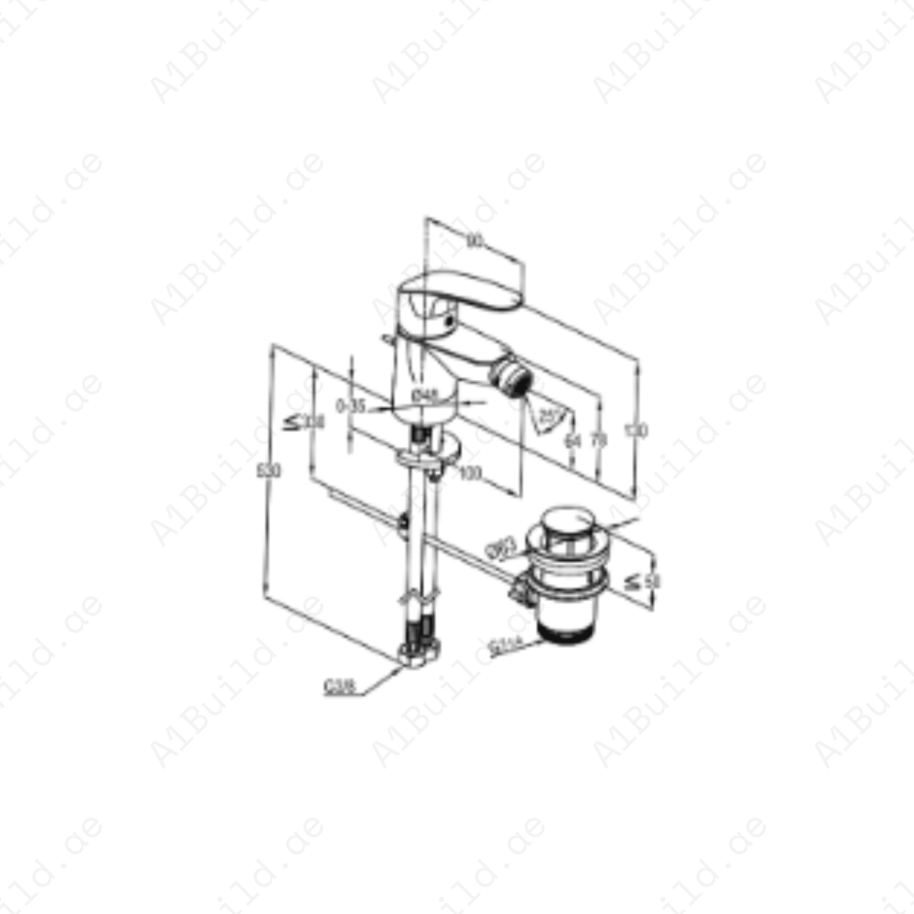 PEARL Single Lever Bidet Mixer - Chrome Finish