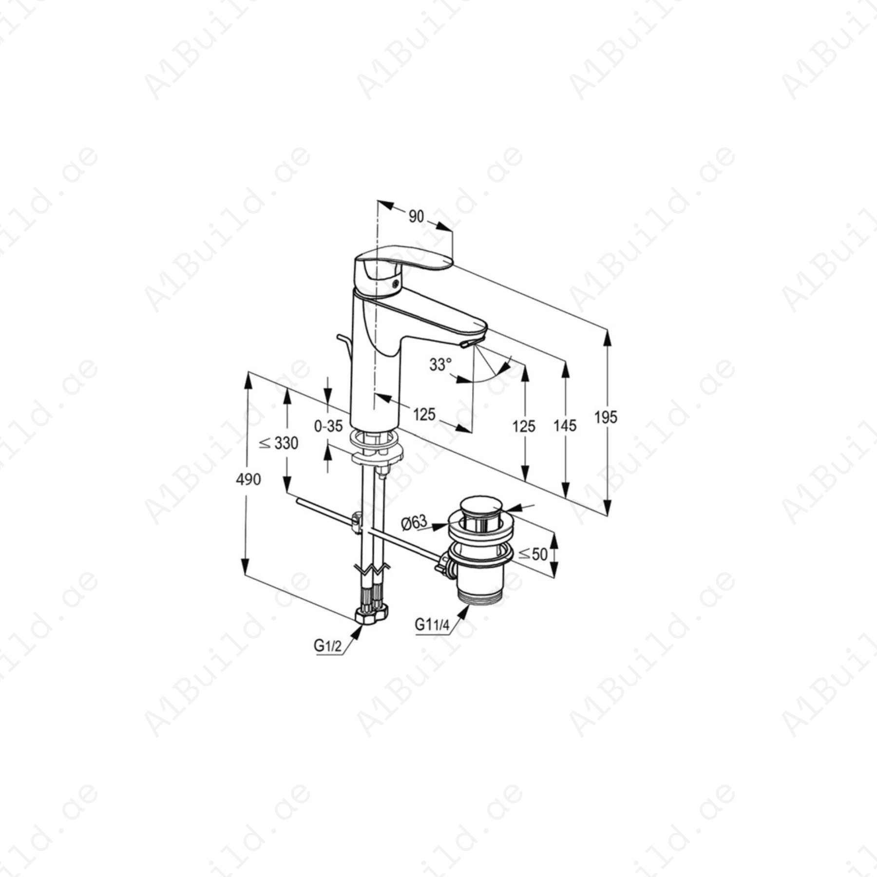 PEARL Single Lever High-Raised XL Basin Mixer - Chrome DN 15 with PCA Aerator